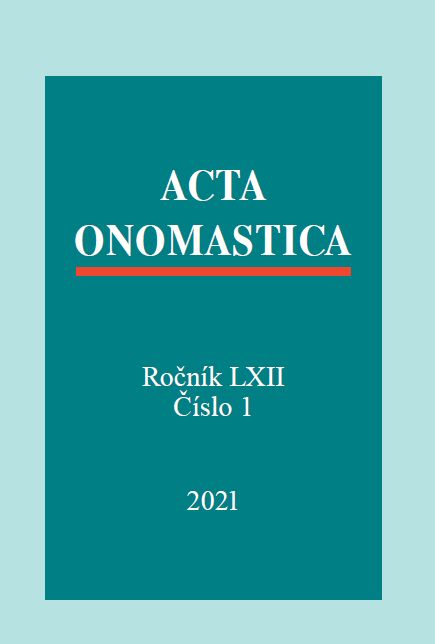 The timeline of Czech onomastics since 1975 Cover Image