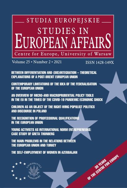 “A Europe of Homelands or Homeland Europe” – Contemporary Limitations of the Idea of the Federalisation of the European Union Cover Image