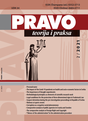 THE IMPACT OF THE COVID-19 PANDEMIC ON HEALTH AND SOCIO-ECONOMIC FACTORS IN SERBIA AND THE ANALYSIS OF THE LEGISLATIVE RESPONSE OF THE STATE Cover Image