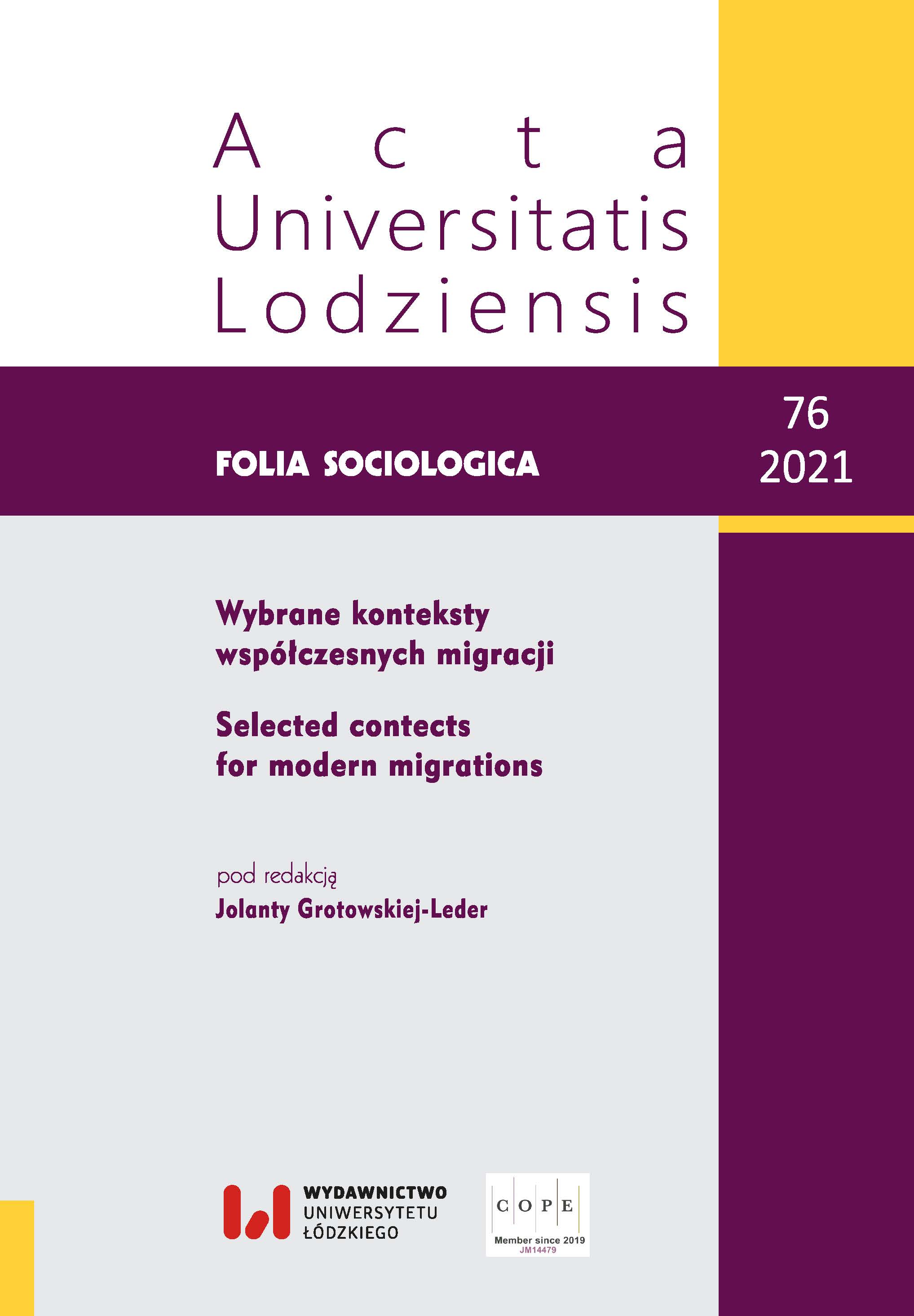 (Un)planned (un)returns of Ukrainians working in Poland in the second decade of the 21st century in the context of the concept of social anchoring Cover Image