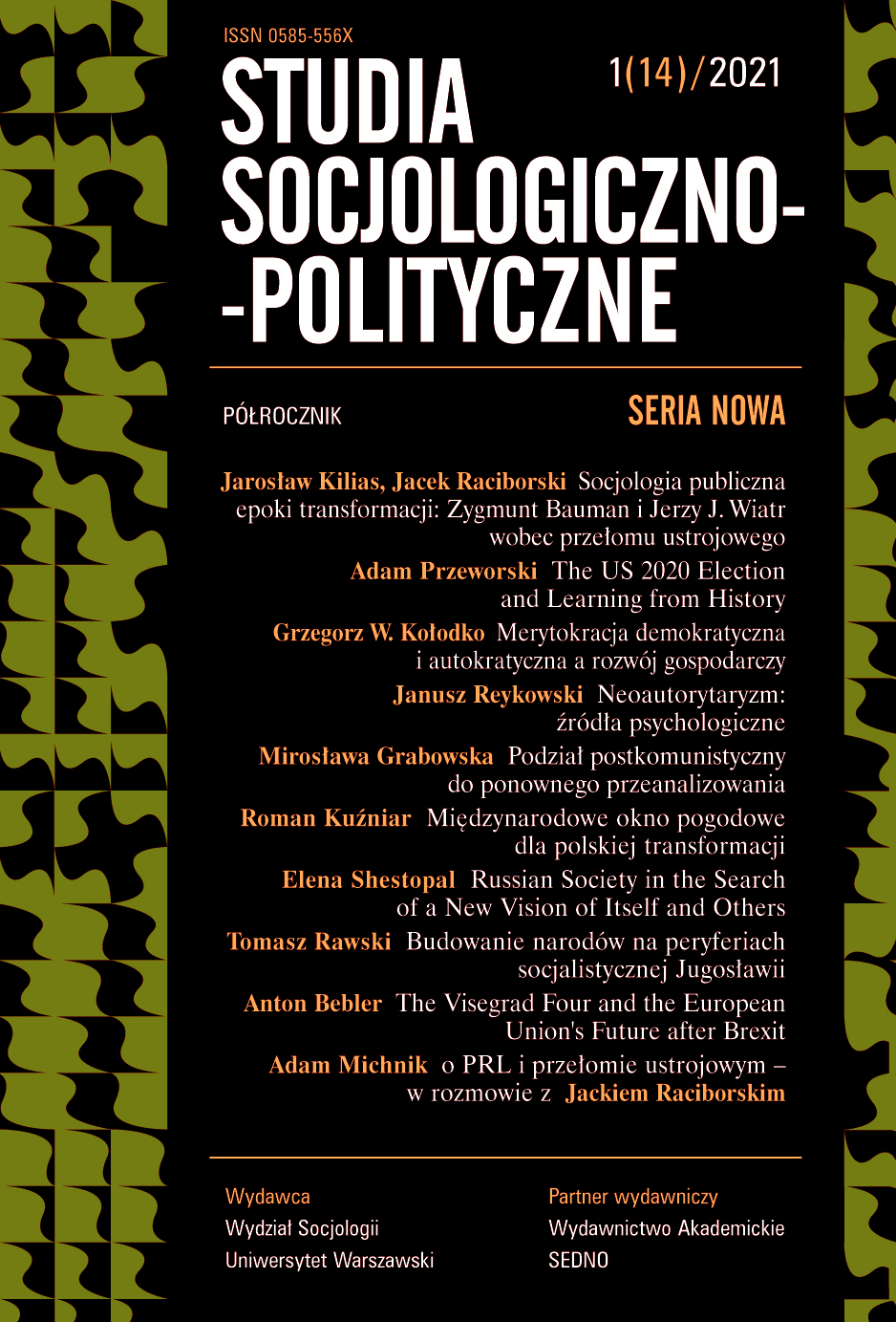 Public Sociology of the Transition Period: Zygmunt Bauman and Jerzy J. Wiatr Confront the Political System Change Cover Image