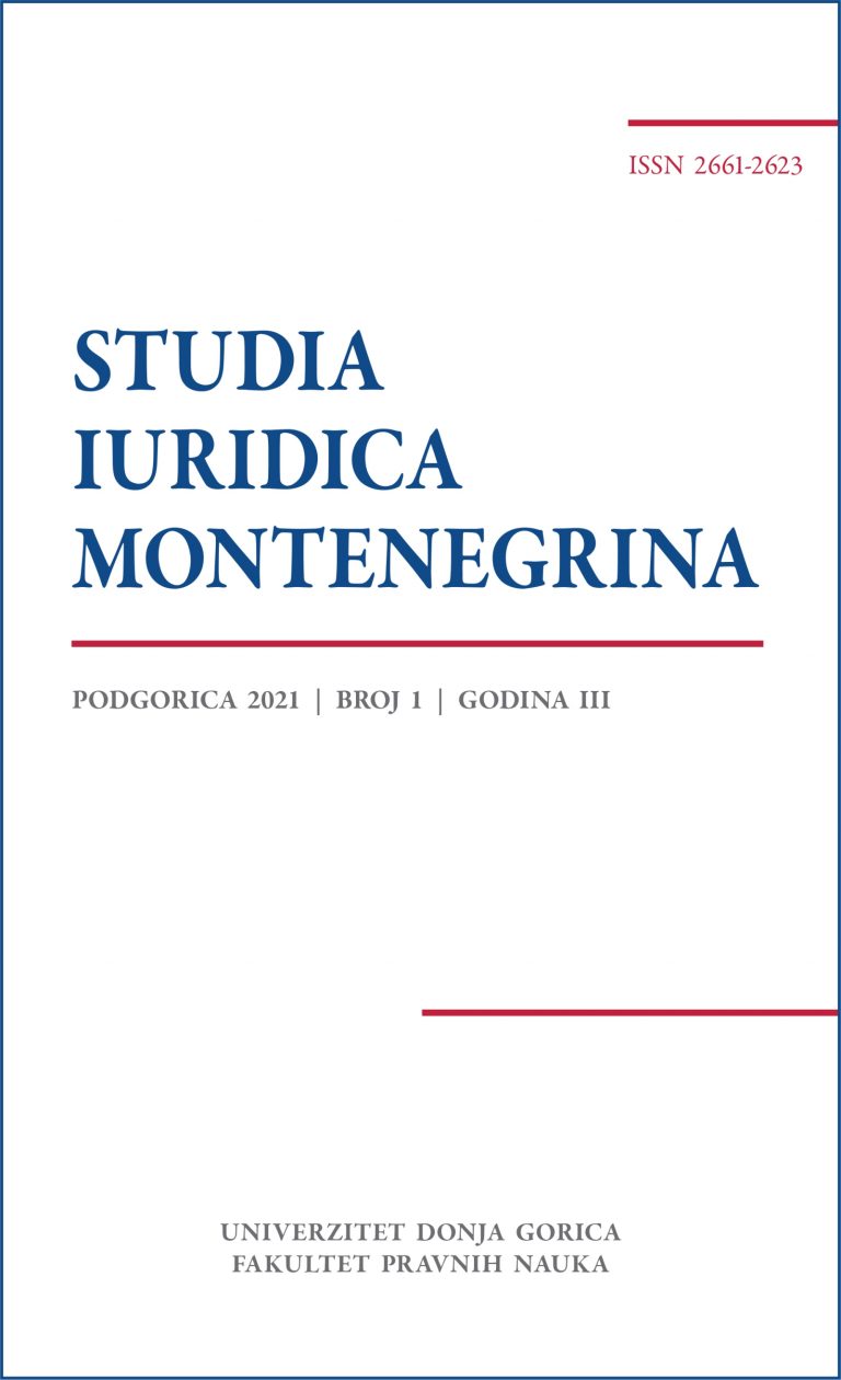 Institutional and legal challenges of Montenegro on the road to membership in the European Union Cover Image