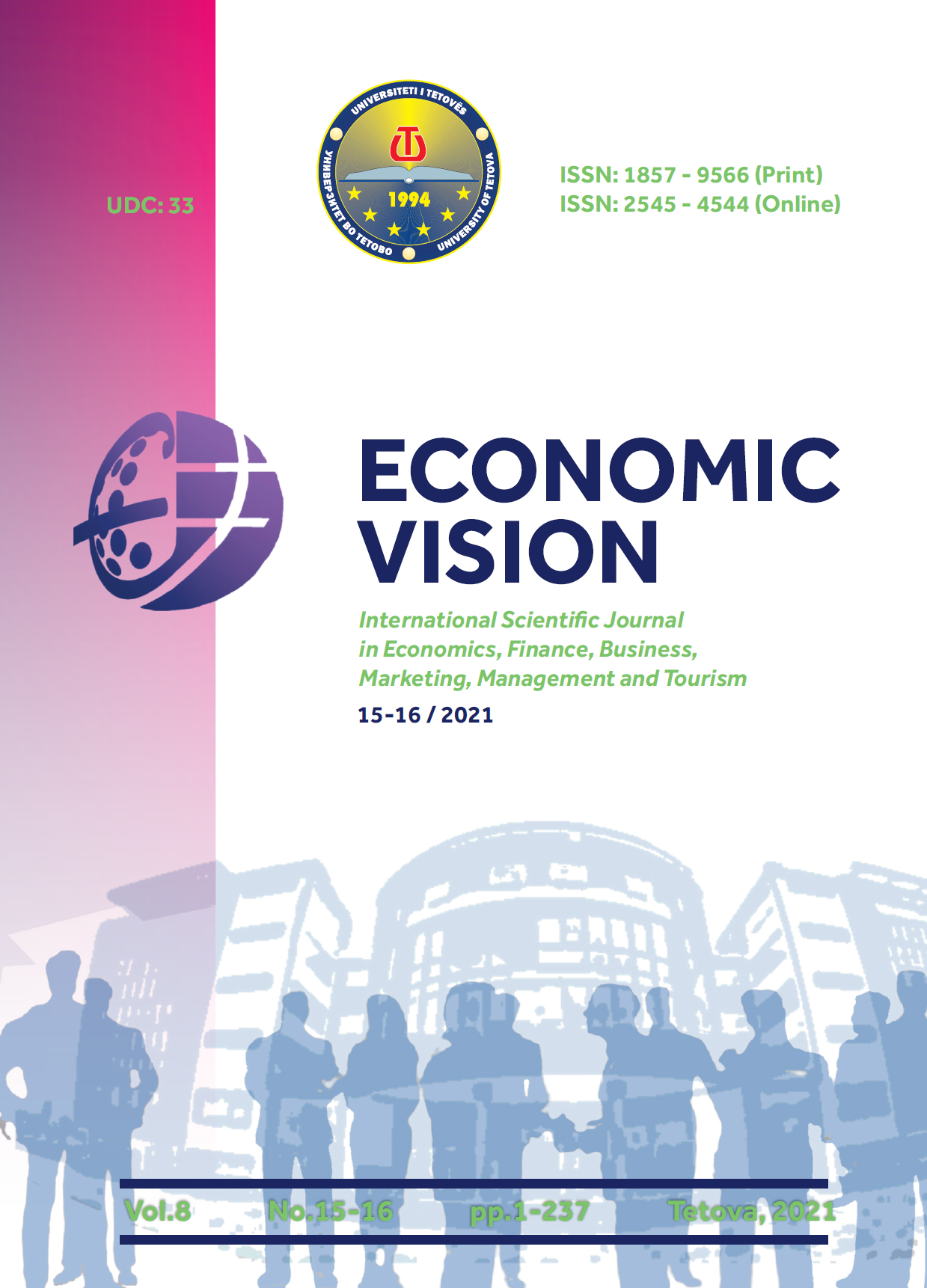 THE STRUCTURE OF REVENUES IN THE REPUBLIC OF NORTH MACEDONIA: A COMPARATIVE ANALYSIS BEFORE AND DURING COVID -19 Cover Image