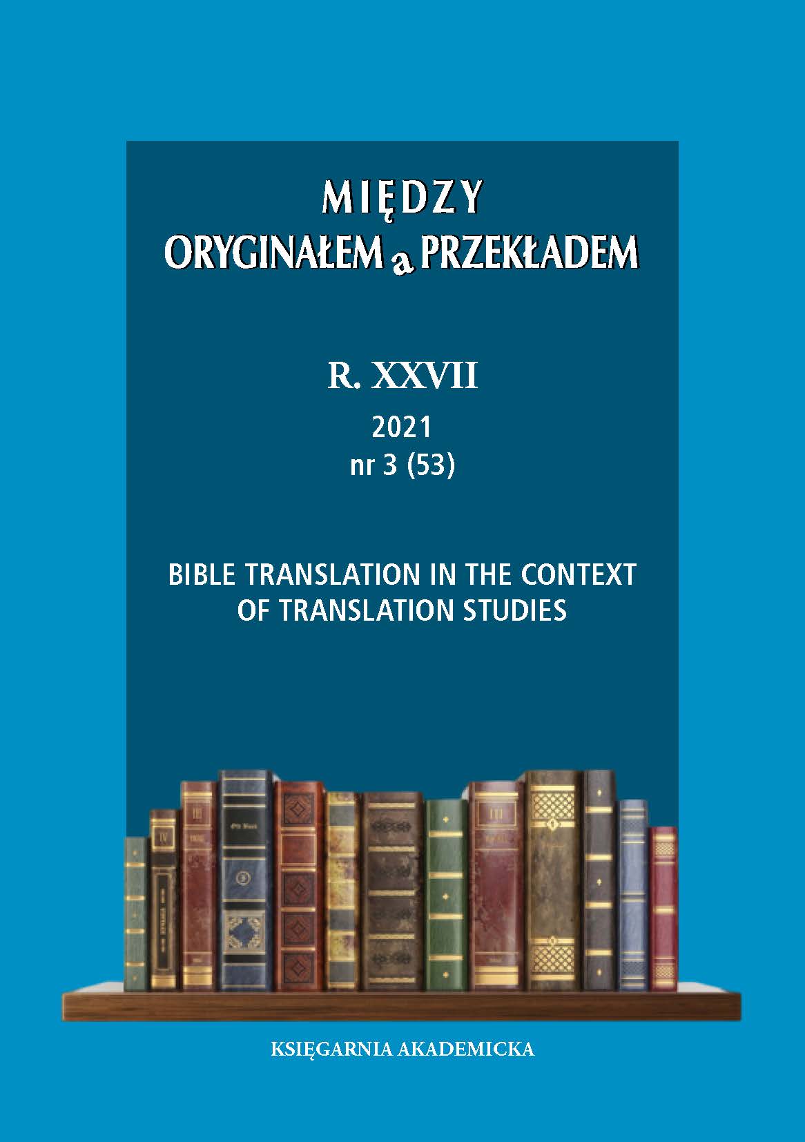 Bible Translation in the Context of Translation Studies