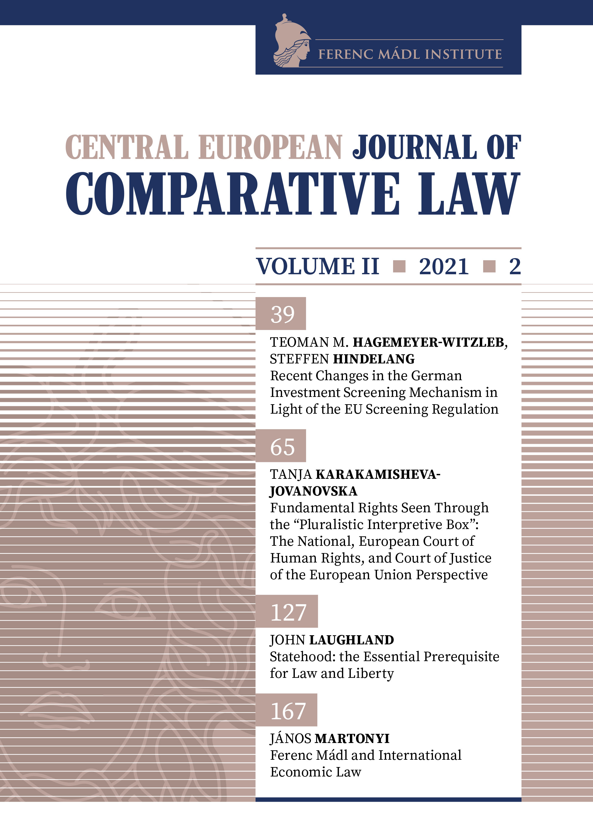 Area, Extent, and Restriction of Fundamental Rights During the Special Legal Order, with Exceptional Regard to the Epidemiological Situation in the Territory of the Slovak Republic Cover Image