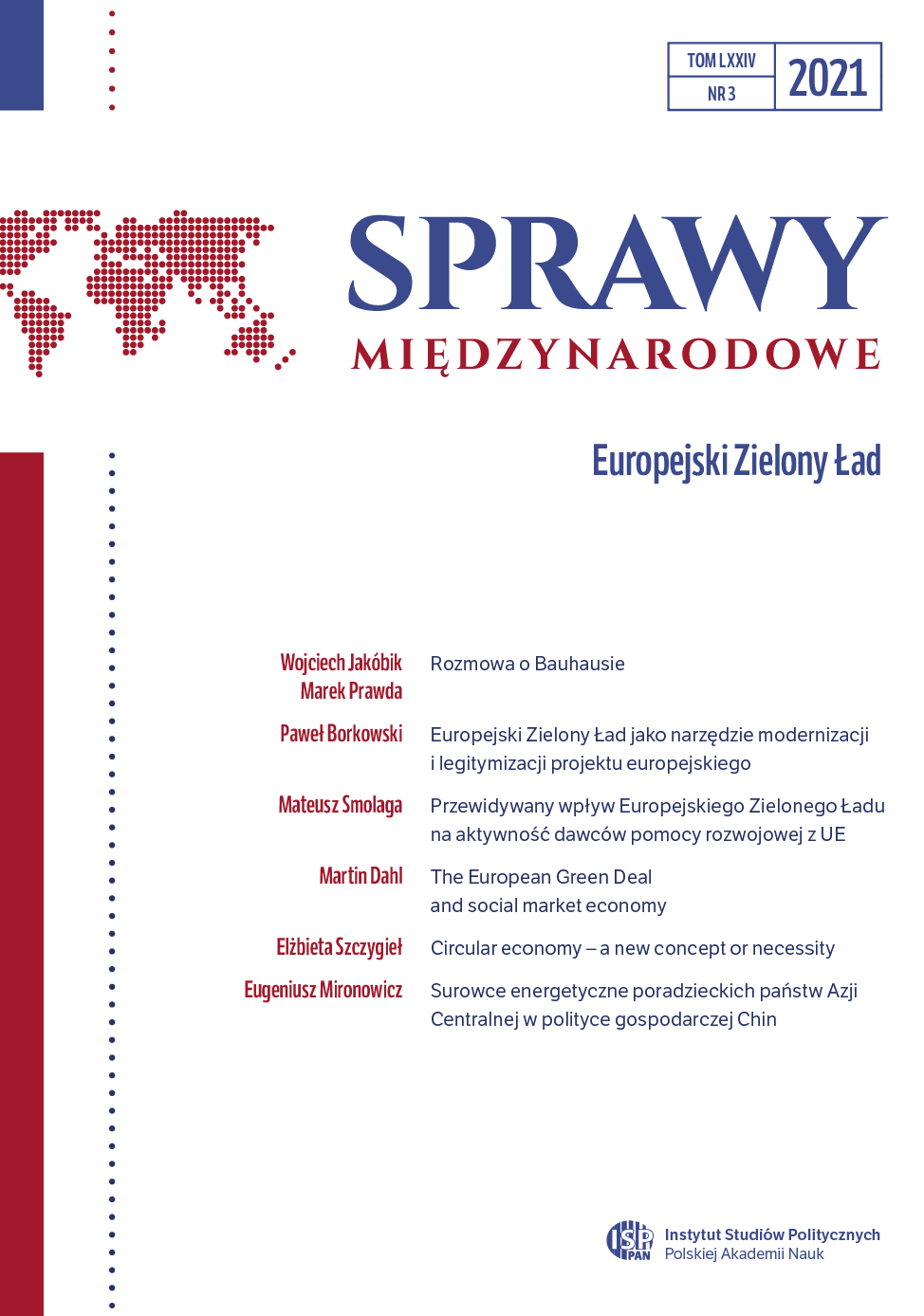 The European Green Deal and the recovery of the Polish economy – opportunities and challenges Cover Image