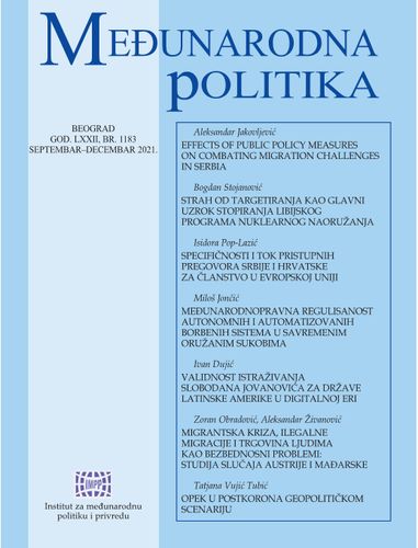Effects of Public Policy Measures on Combating Migration Challenges in Serbia