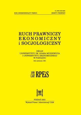 List of reviewers of Ruchu Prawniczy, Ekonomiczny i Socjologiczny for 2020 Cover Image