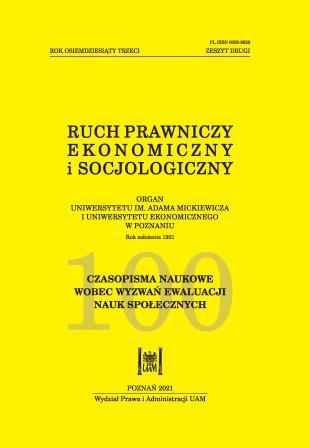 Polish lists of scientific journals – a summary of experiences to date from the perspective of law journals Cover Image