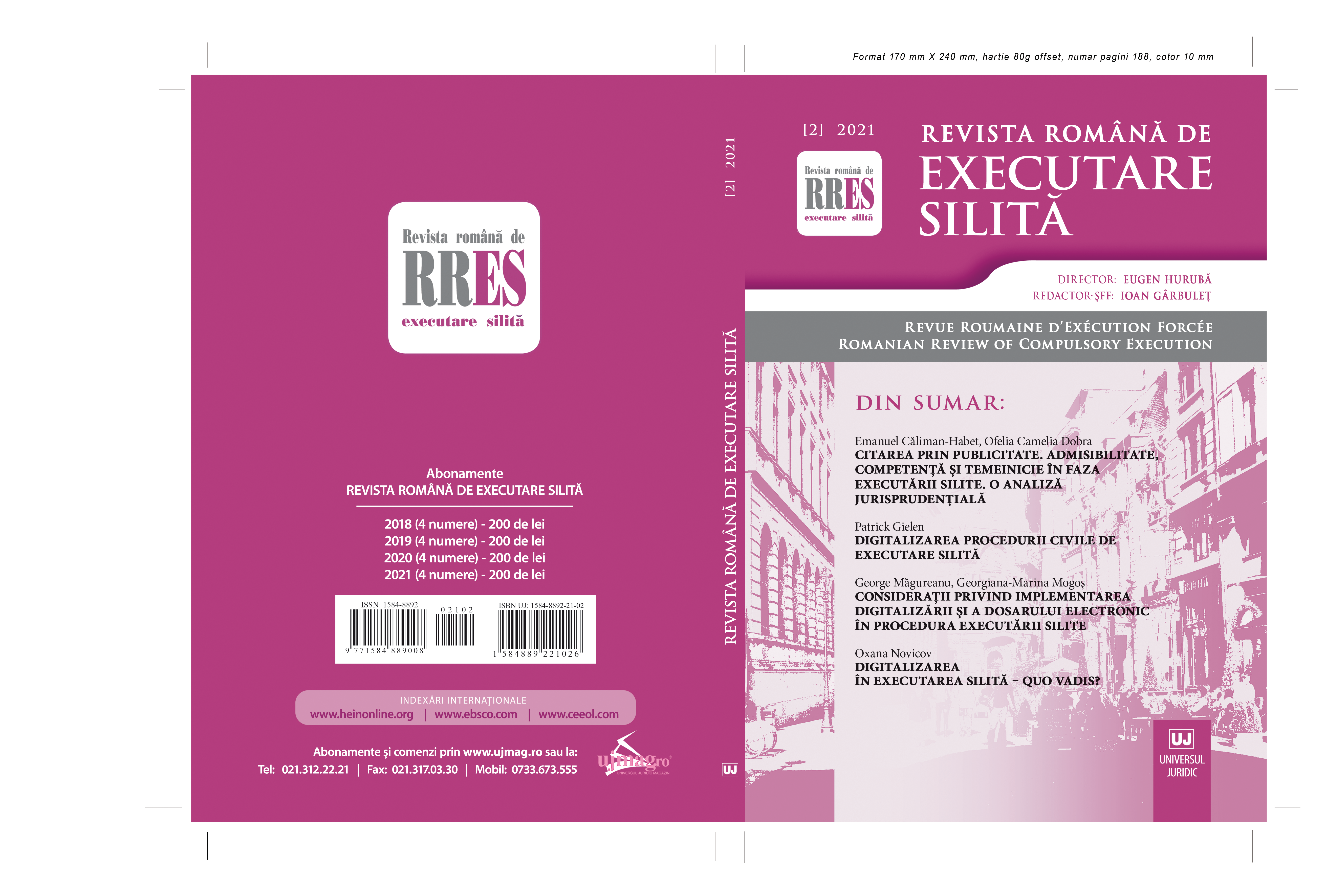 Summons by publicity. Admissibility, jurisdiction and soundness in the forced execution phase Cover Image