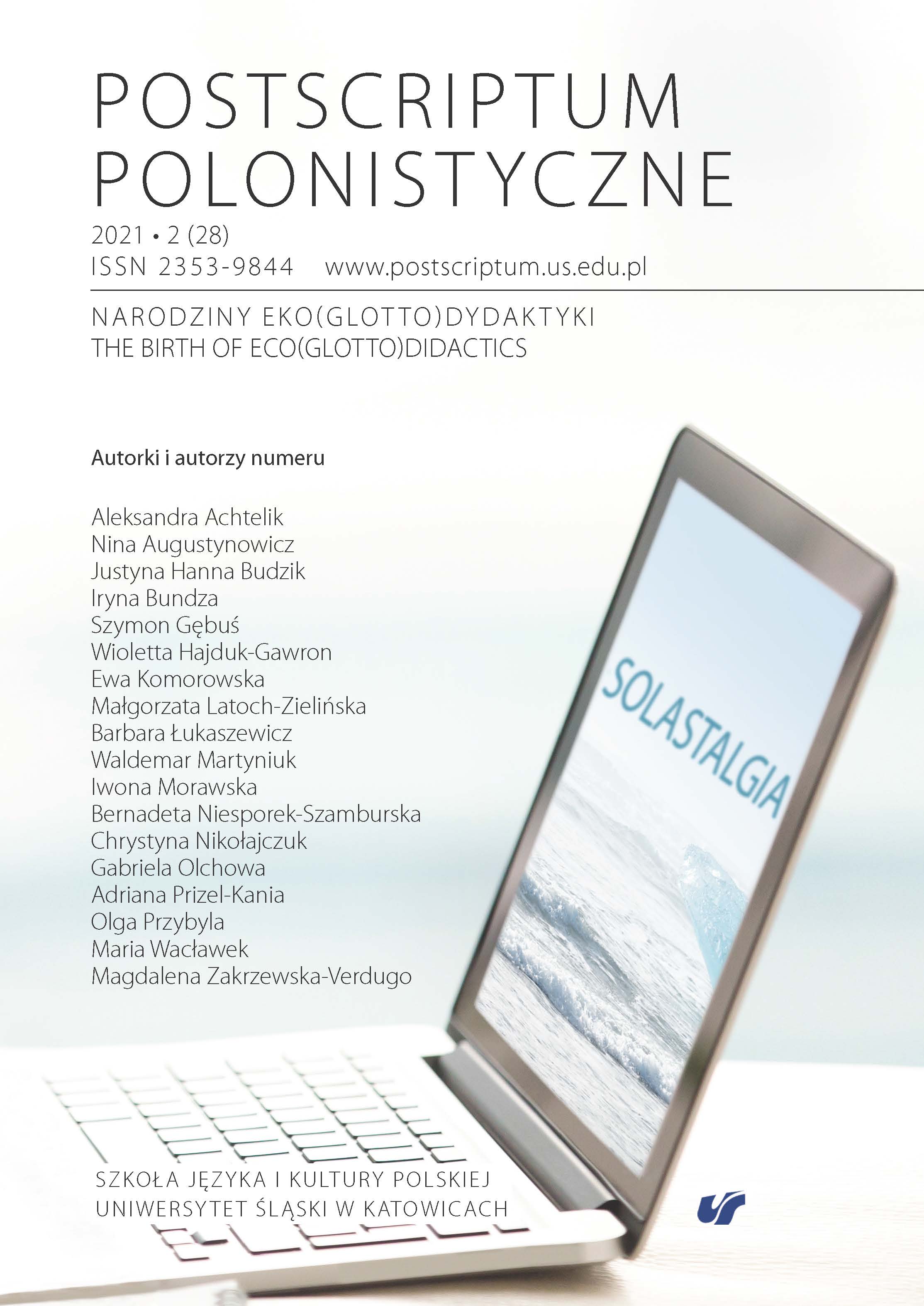“Polish language beyond borders” during the pandemic. Description of selected communication and educational strategies Cover Image