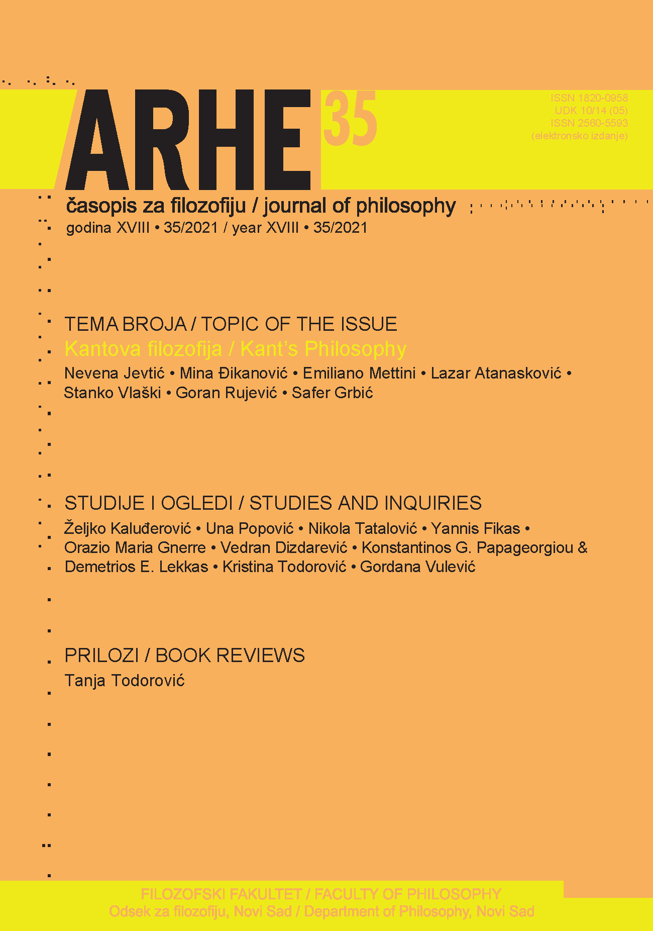 Universal Principles in Political Philosophy 
of Dante Alighieri and Immanuel Kant (Part I) Cover Image