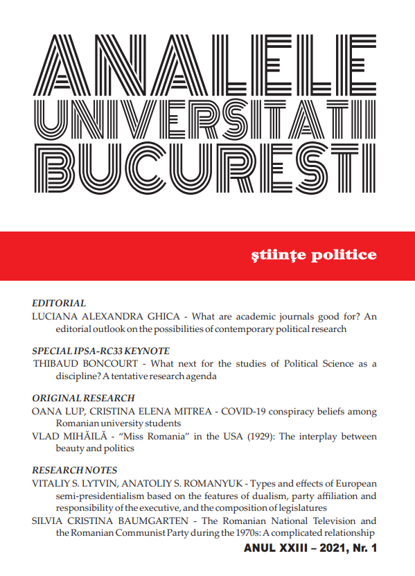 COVID-19 conspiracy beliefs among Romanian university students Cover Image