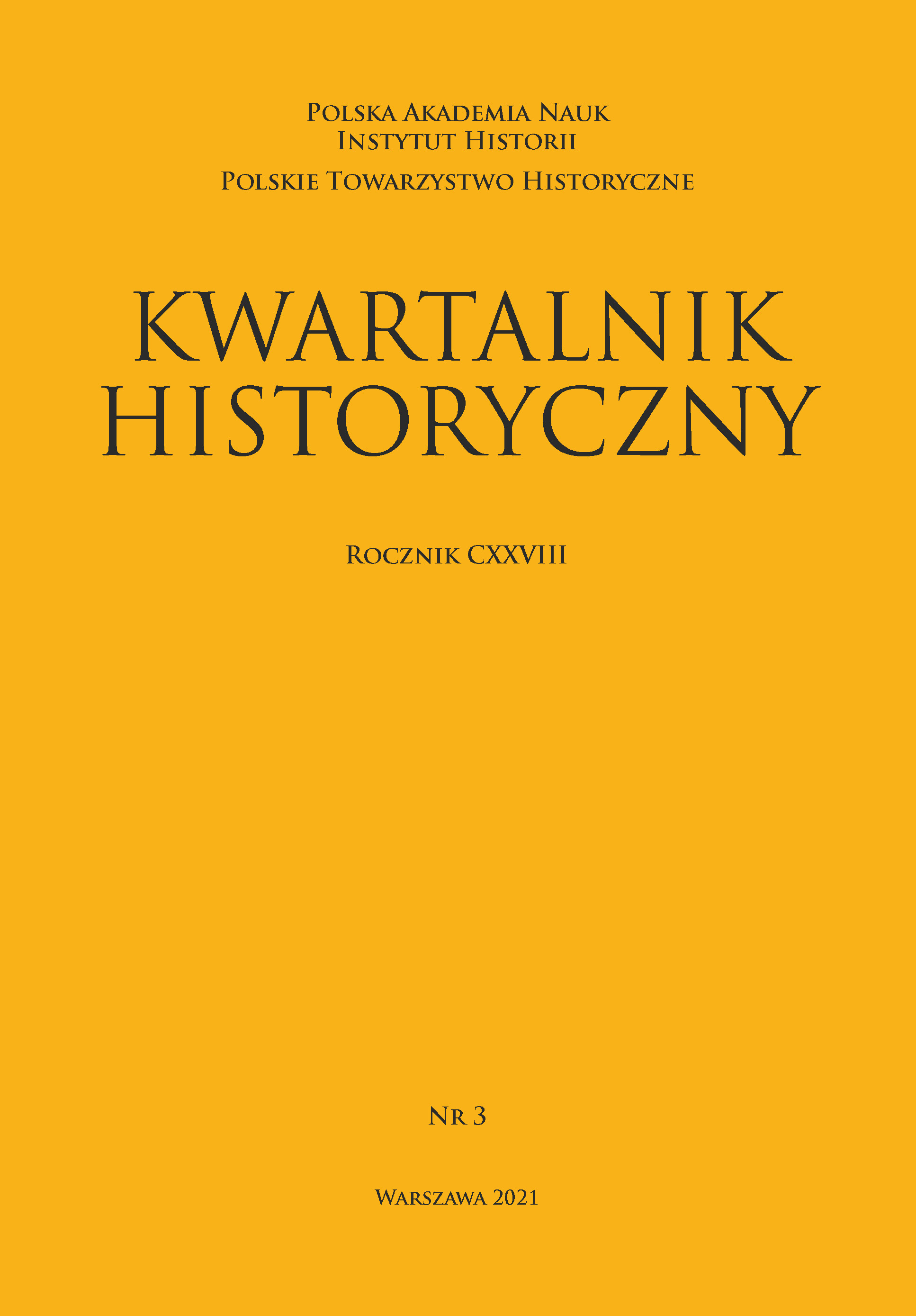 Between Historical Semantics and the Social Context of the Era — on the Political Language of the Polish Nobility Cover Image