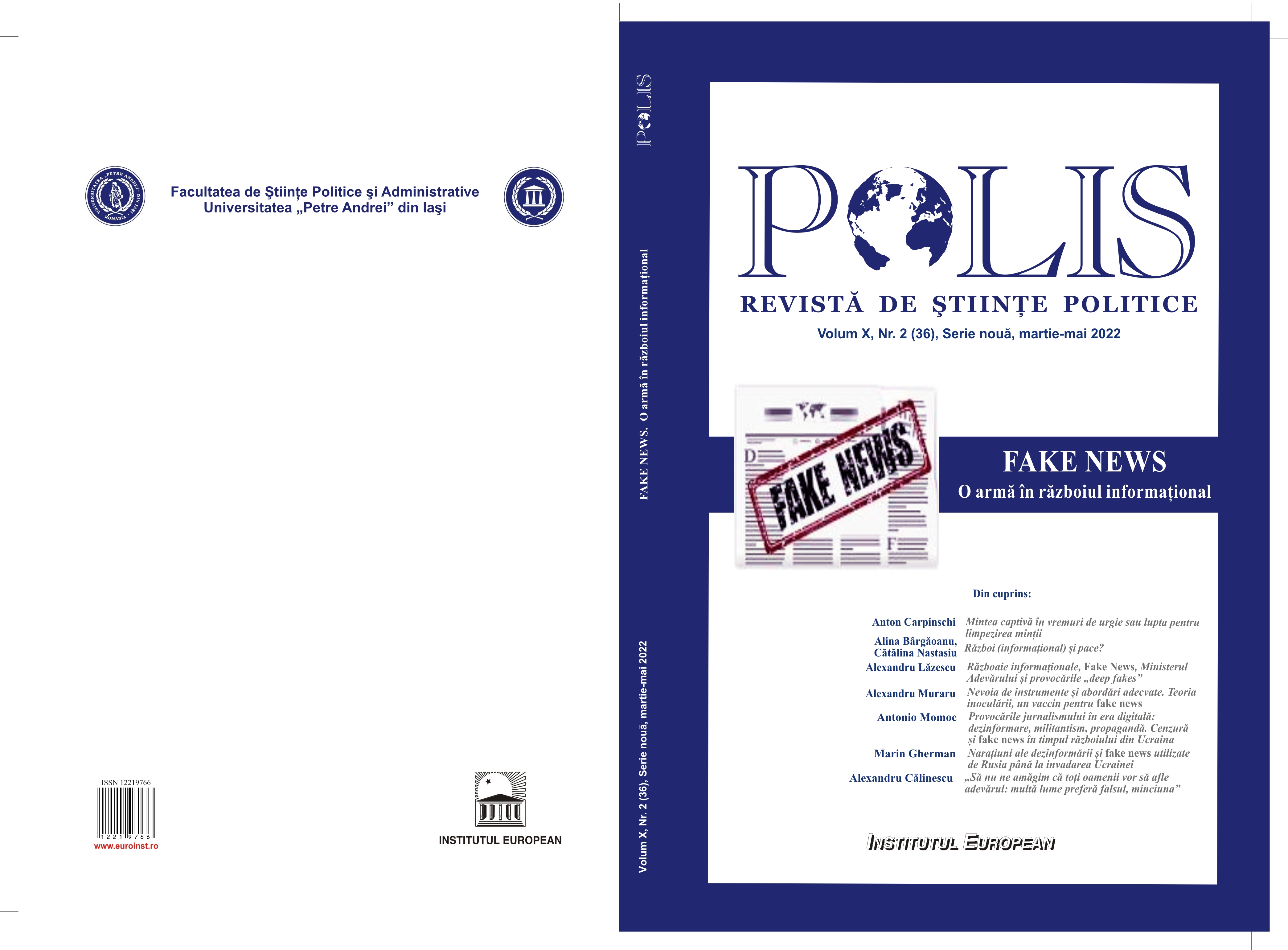 Alexandru Călinescu: „Let's not deceive ourselves that all people want to know the truth: many people prefer the fake, the lie" Cover Image