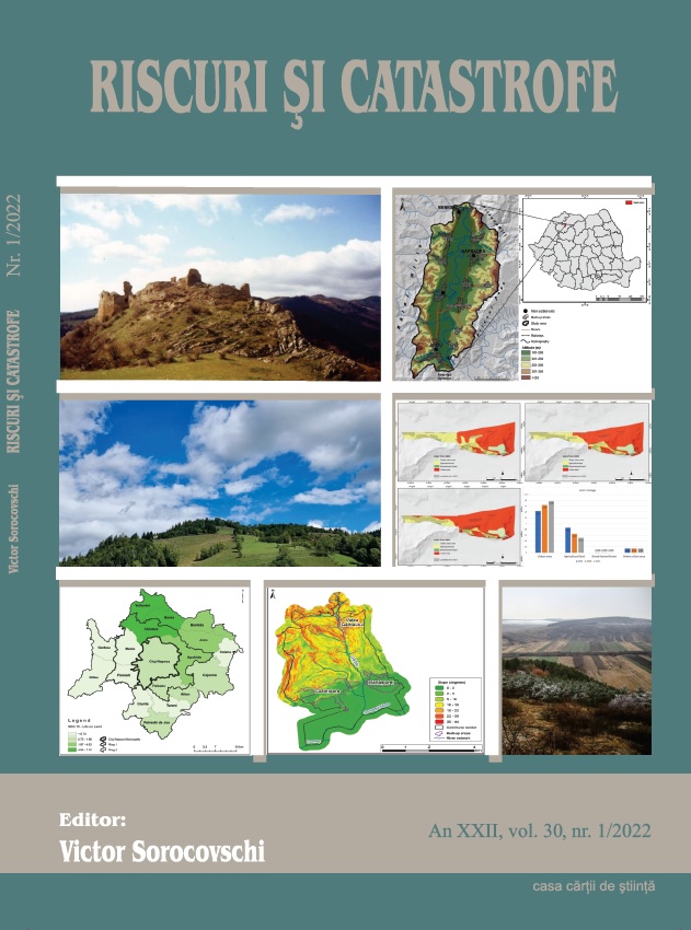 Multicriterial analysis of the relief suitability for spatial planning in Guruslău Depression. Cover Image