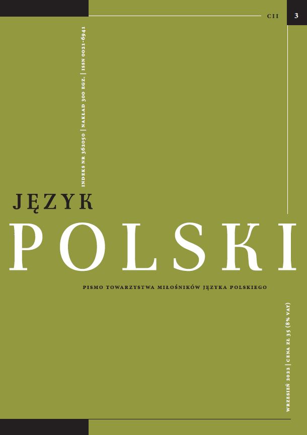 Quantitative structure of entries in Słownik warszawski in a comparative approach Cover Image