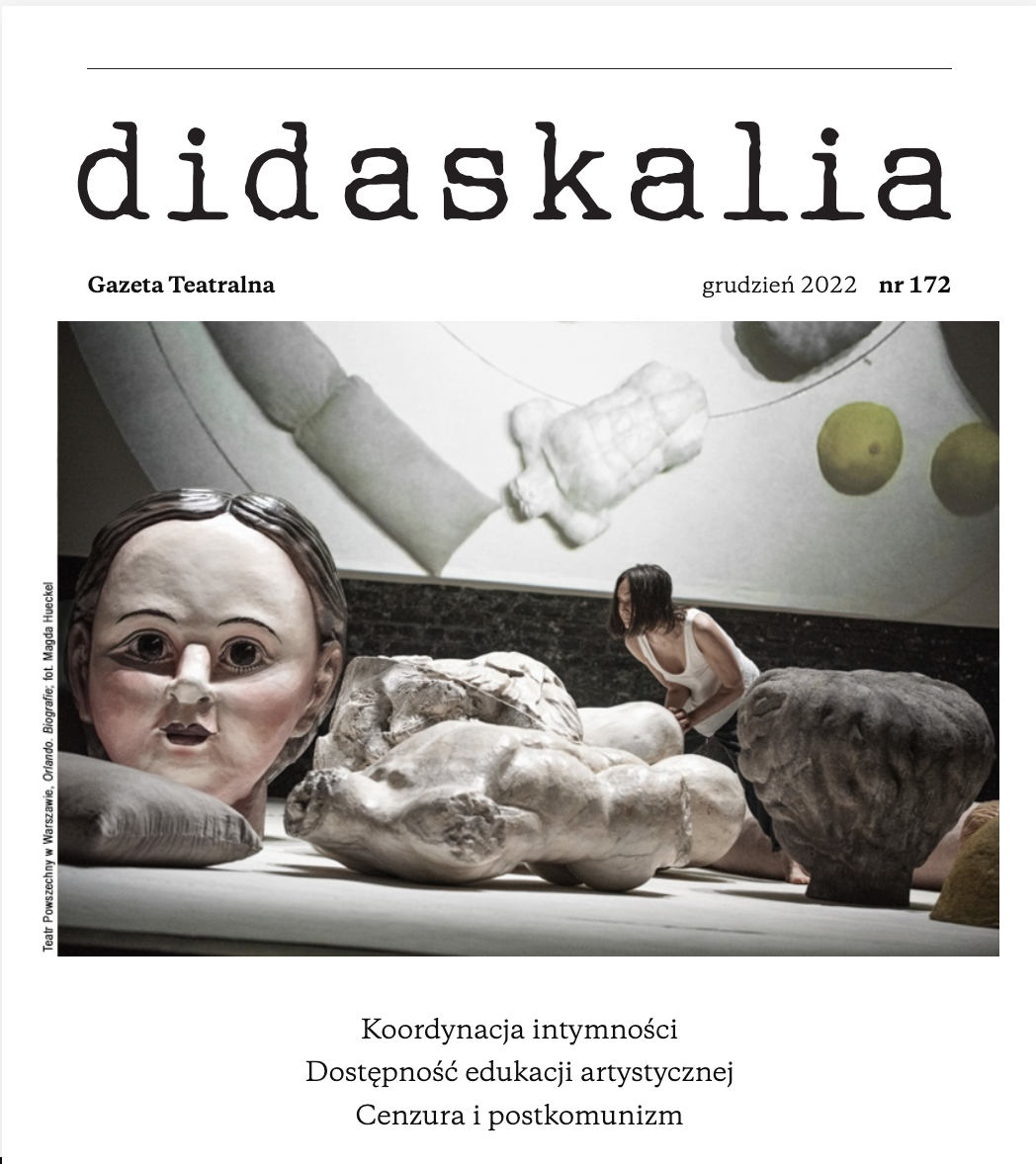 Learning intimacy on stage, Katarzyna Waligóra and Izabela Zawadzka in conversation with Claire Warden Cover Image