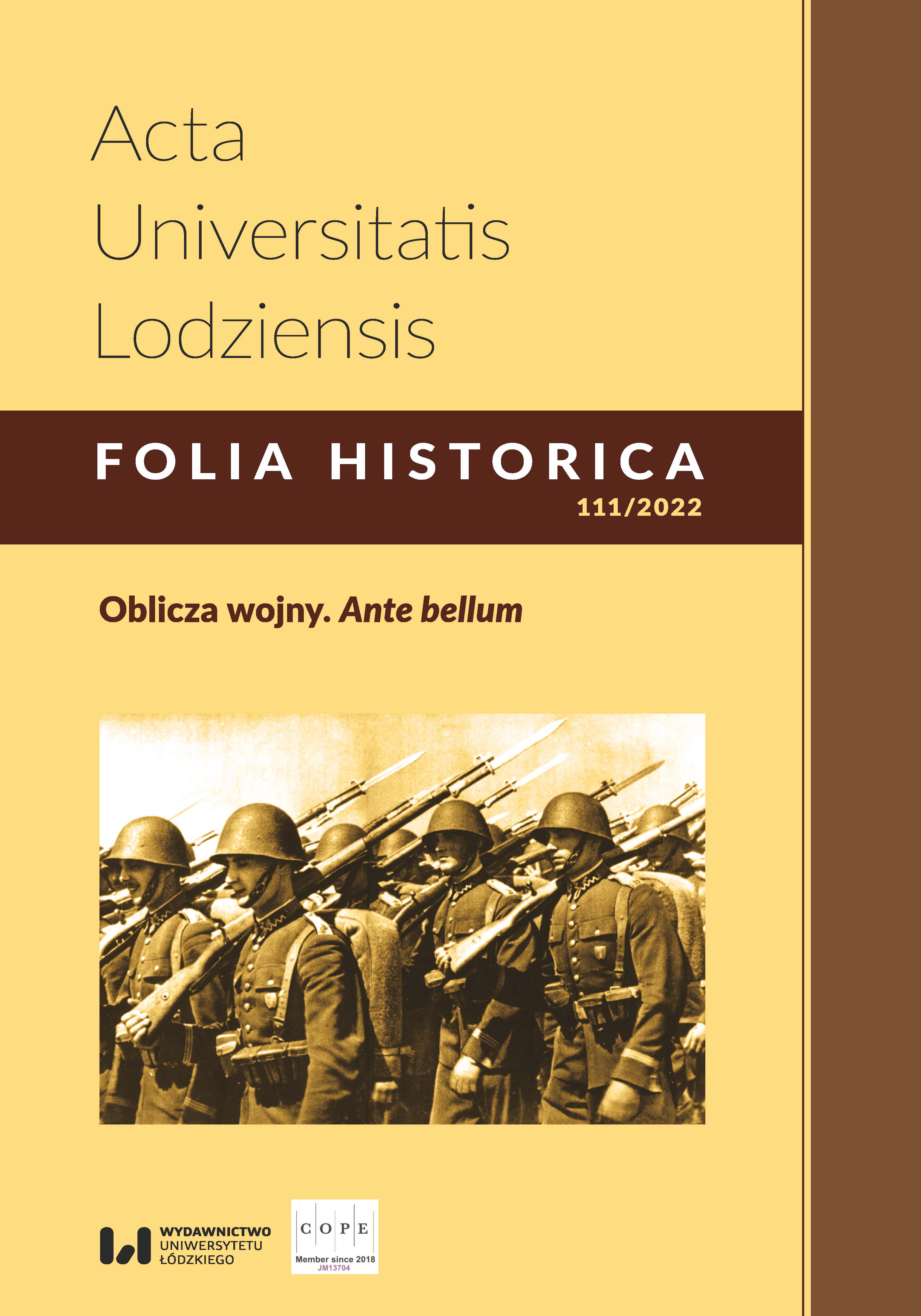 Spies, fortifications, dislocations. The Austro-Hungarian consulate in Warsaw and the military issues in the years 1908–1914 Cover Image