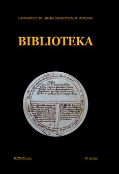 „Biblioteka” – a few remarks on the occasion of the 25th anniversary of the new edition of the journal Cover Image