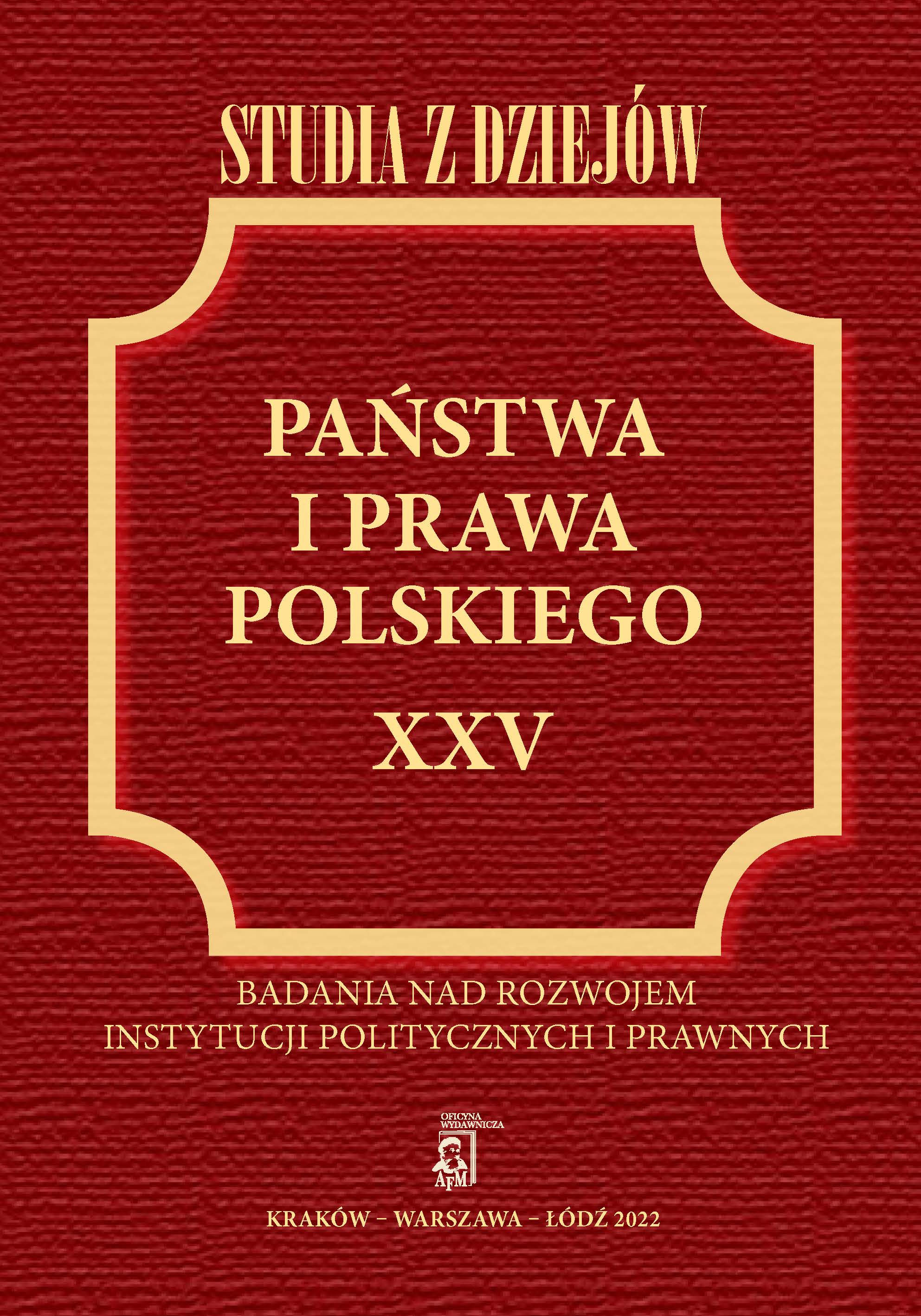 The great exploitation of the small lands. The interferences of the German authorities in the division proceedings of agricultural farms held before the Polish (non-German) courts in the General Government 1939–1945 Cover Image