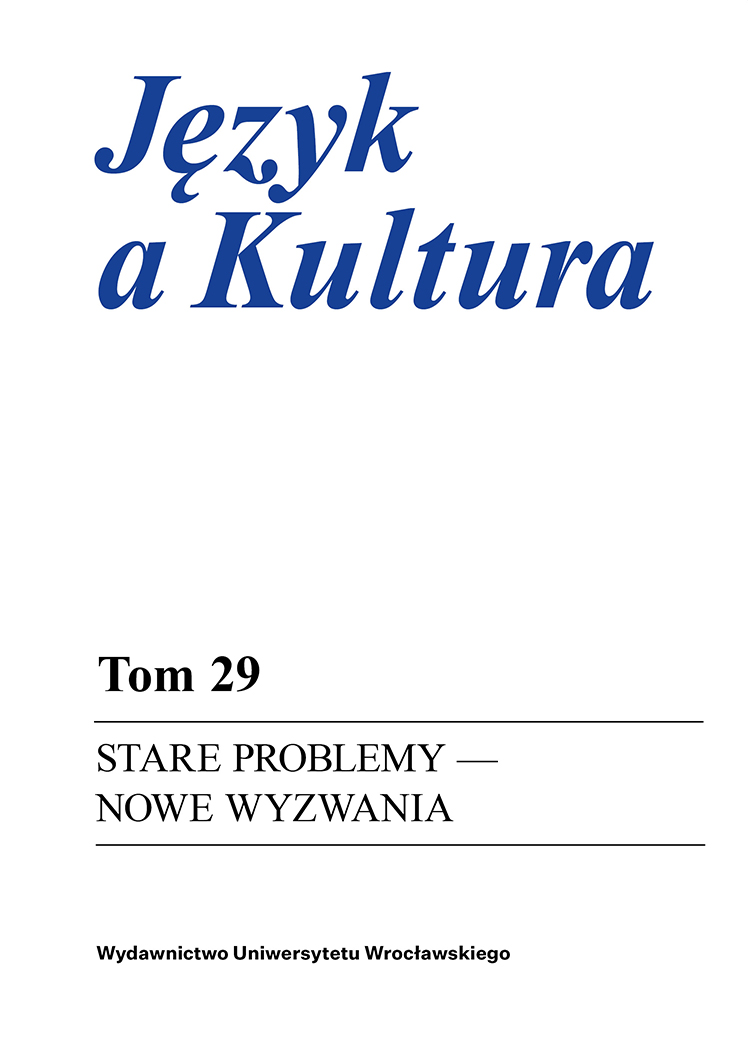 Historical and linguistic problems in the journal „Język a Kultura”. Research issues and perspectives Cover Image