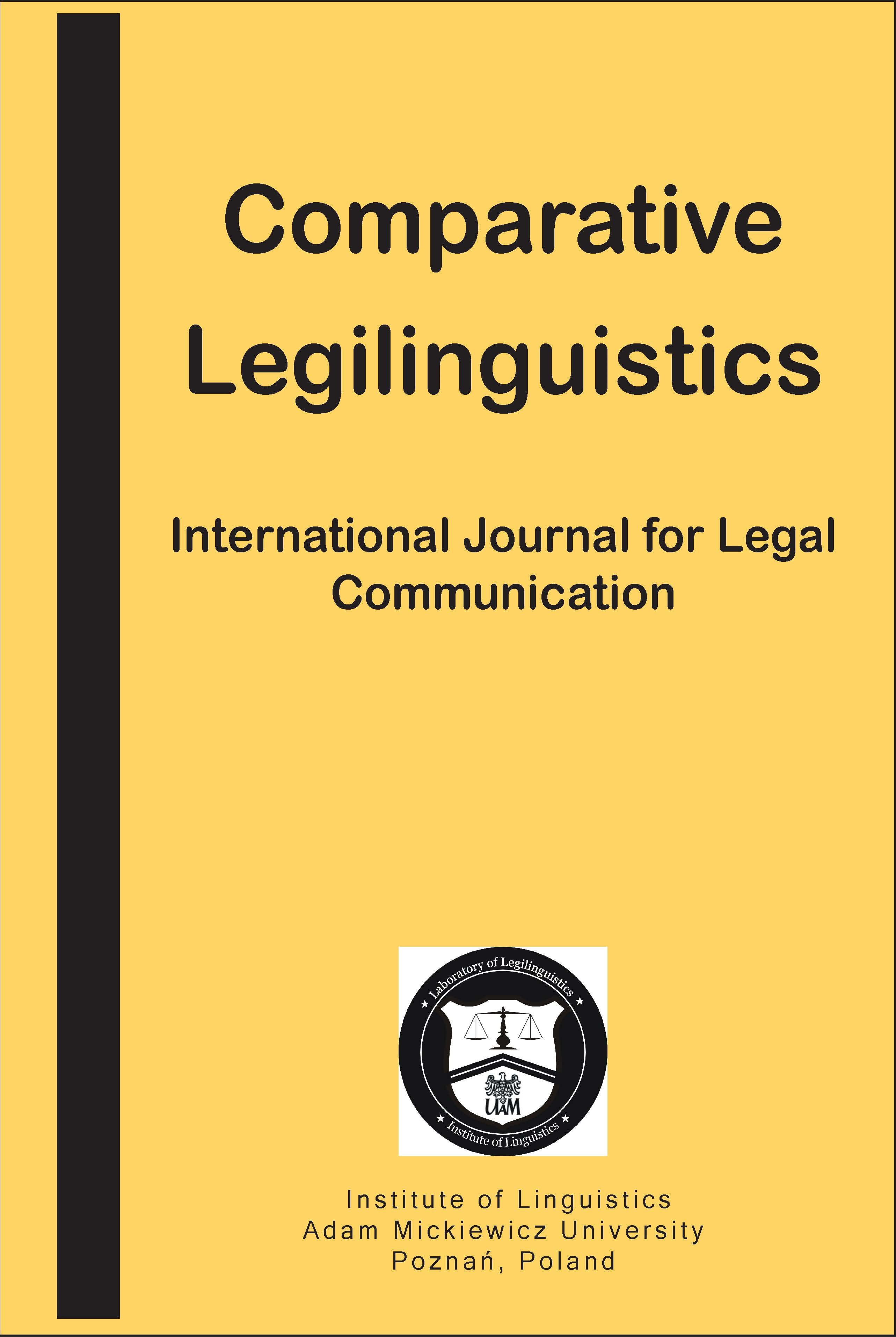 Homo juridicus and homo ludens: an approach in affective jurilinguistics Cover Image