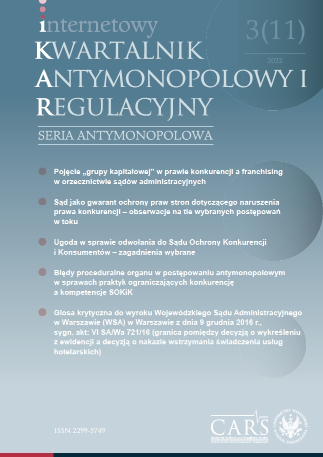 Seminar ‘Private Antitrust Enforcement – Mapping Challenges’ Centre for Antitrust and Regulatory Studies (CARS)
Faculty of Management, University of Warsaw Warsaw, 30 March 2022