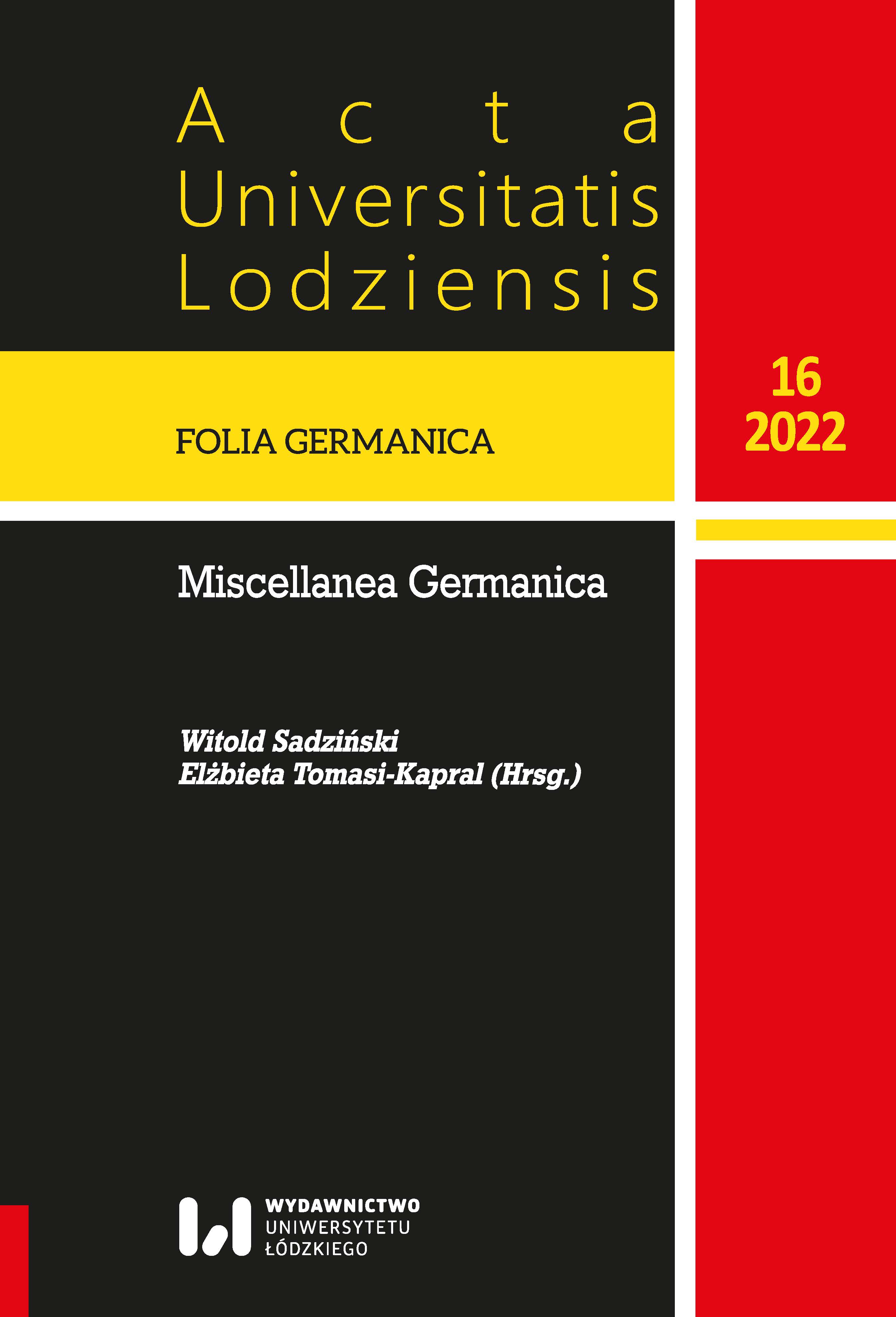 The influence of German borrowings from the field of fashion on the Upper Silesian dialect Cover Image