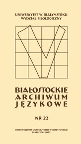 PHRASEOLOGISMS IN THE TALES BY DOMINIK KUZINIEWICZ Cover Image