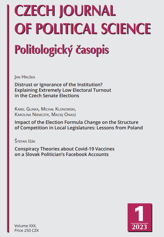 Impact of the Election Formula Change on the Structure of Competition in Local Legislatures: Lessons from Poland Cover Image
