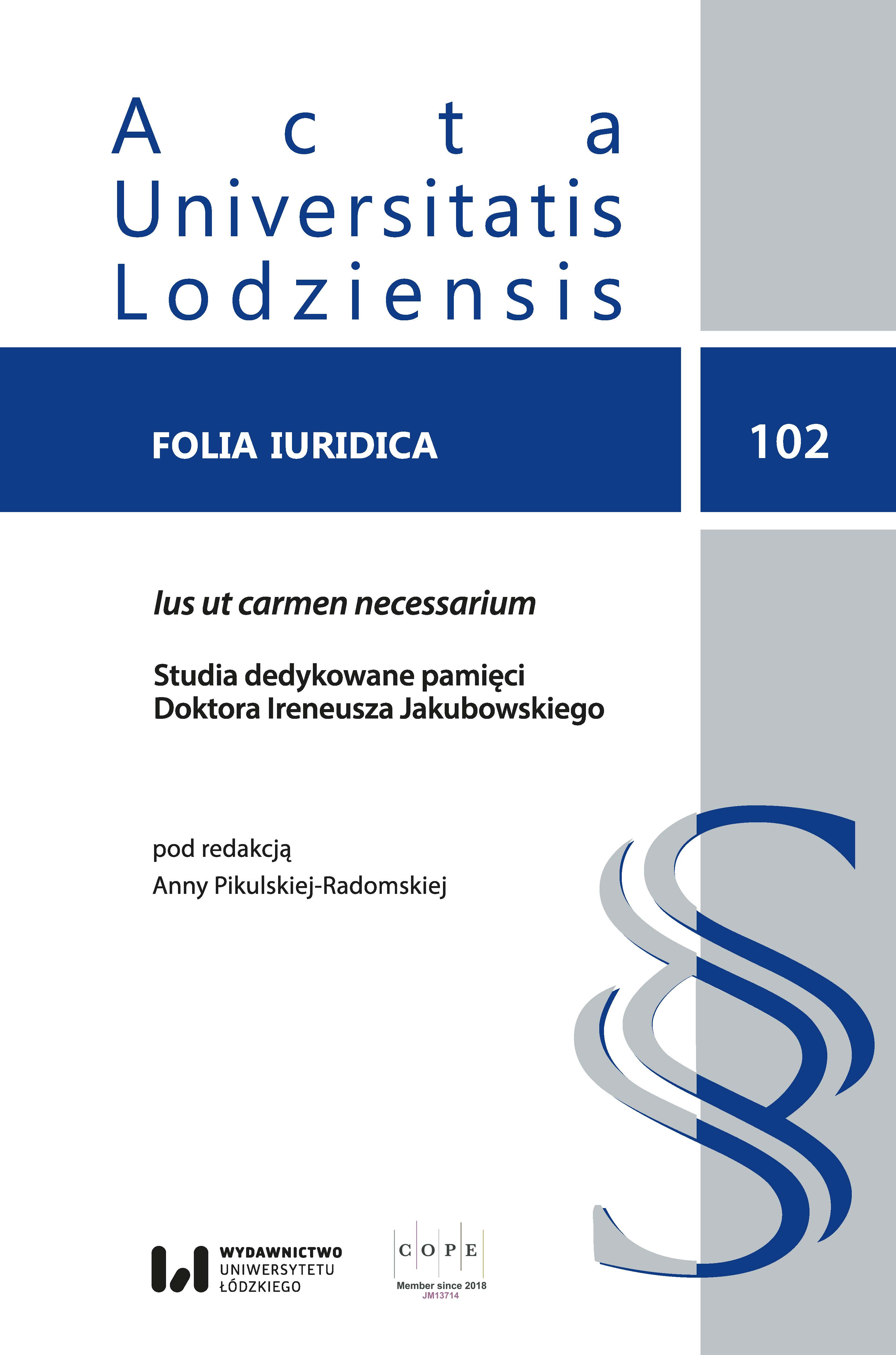 Ubi thesaurus tuus, ibi et cor tuum. Tadeusz Czacki in Ireneusz Jakubowski’s Research Cover Image