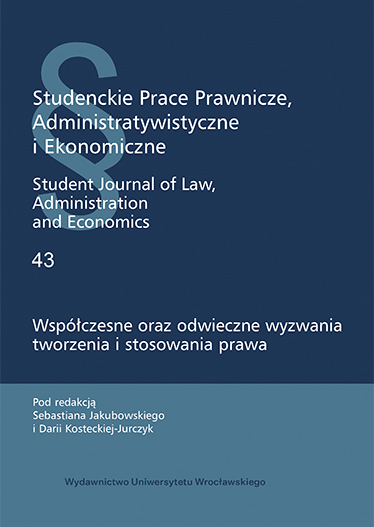 A constitutional court as a tribunal established by law: Considerations based on ECHR ruling from 7th May 2021 „Xero Flor vs. Poland” Cover Image