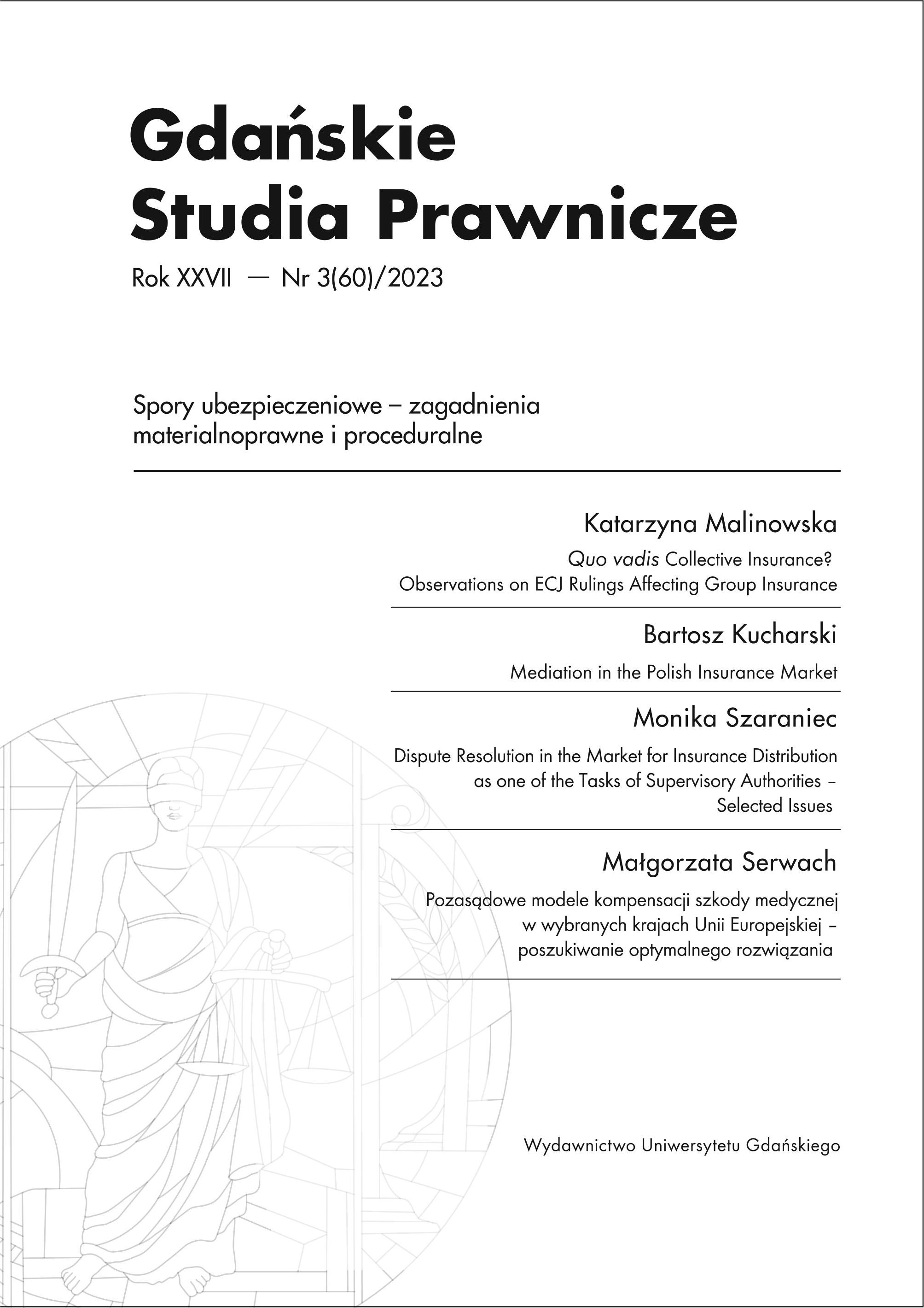 Mediation in the Polish Insurance Market Cover Image