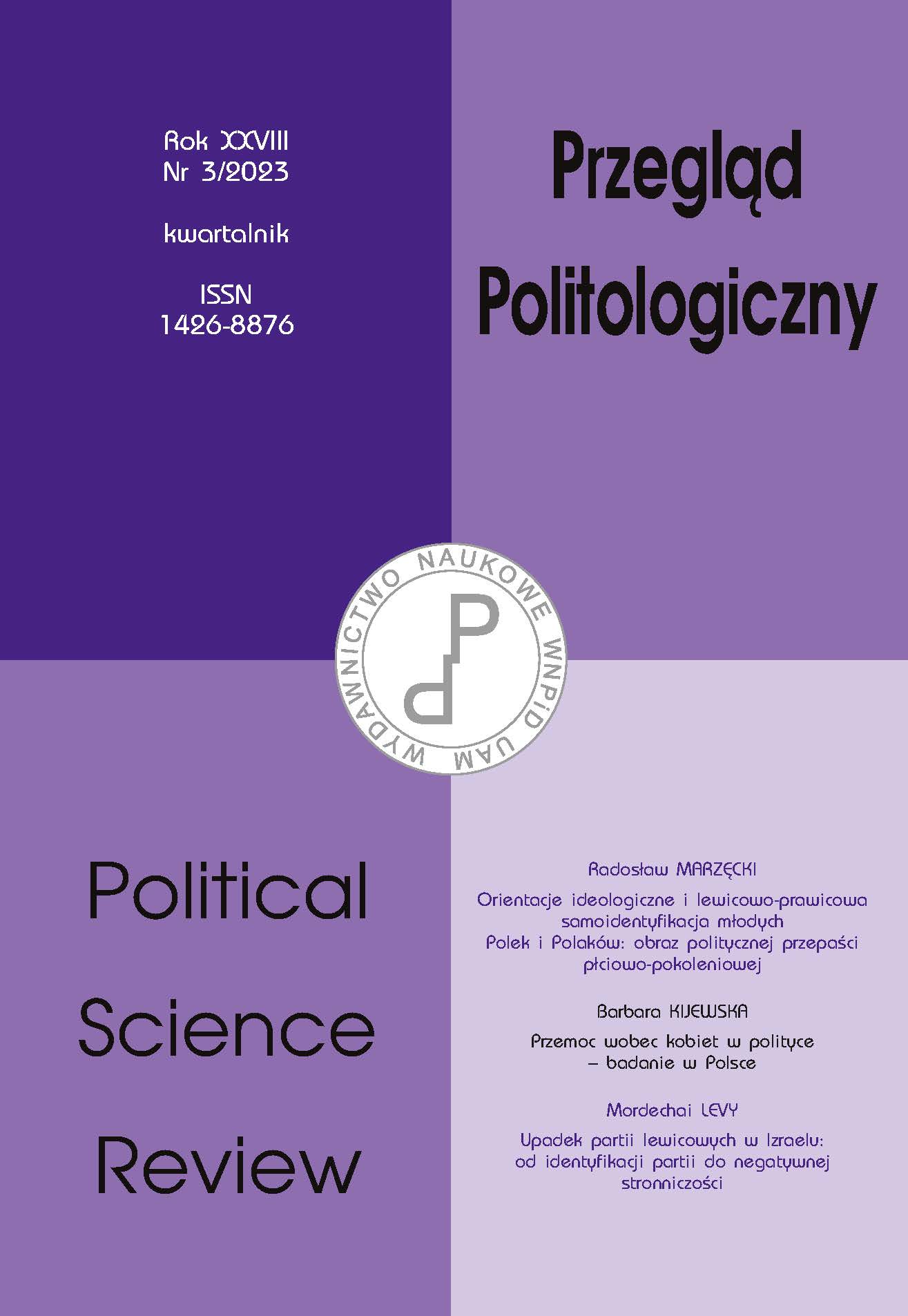 The analysis of voting preferences of West Pomerania inhabitants in the years 2001–2020