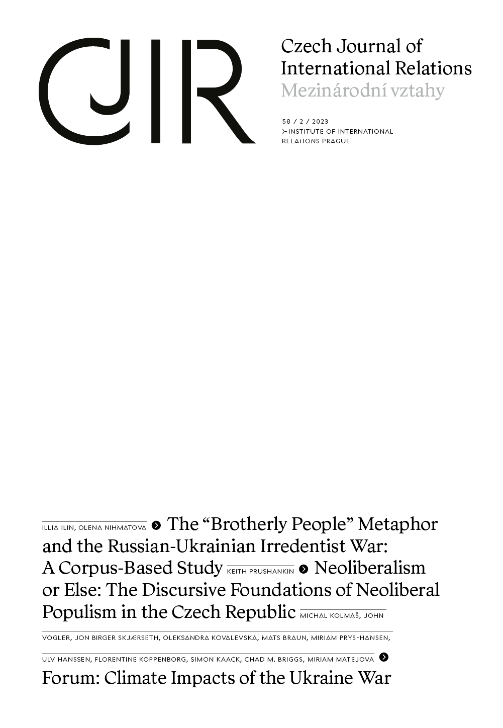 The "Brotherly People" Metaphor and the Russian-Ukrainian Irredentist War: A Corpus-Based Study