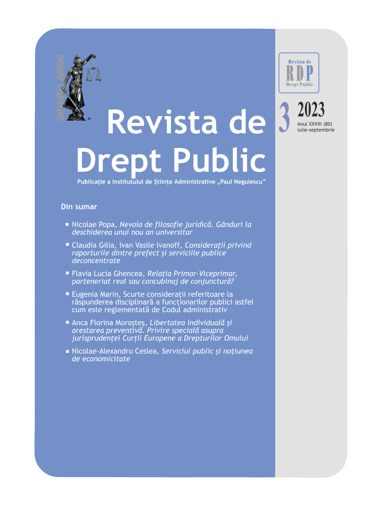 Considerations regarding the relationship between the prefect and deconcentrated public services Cover Image