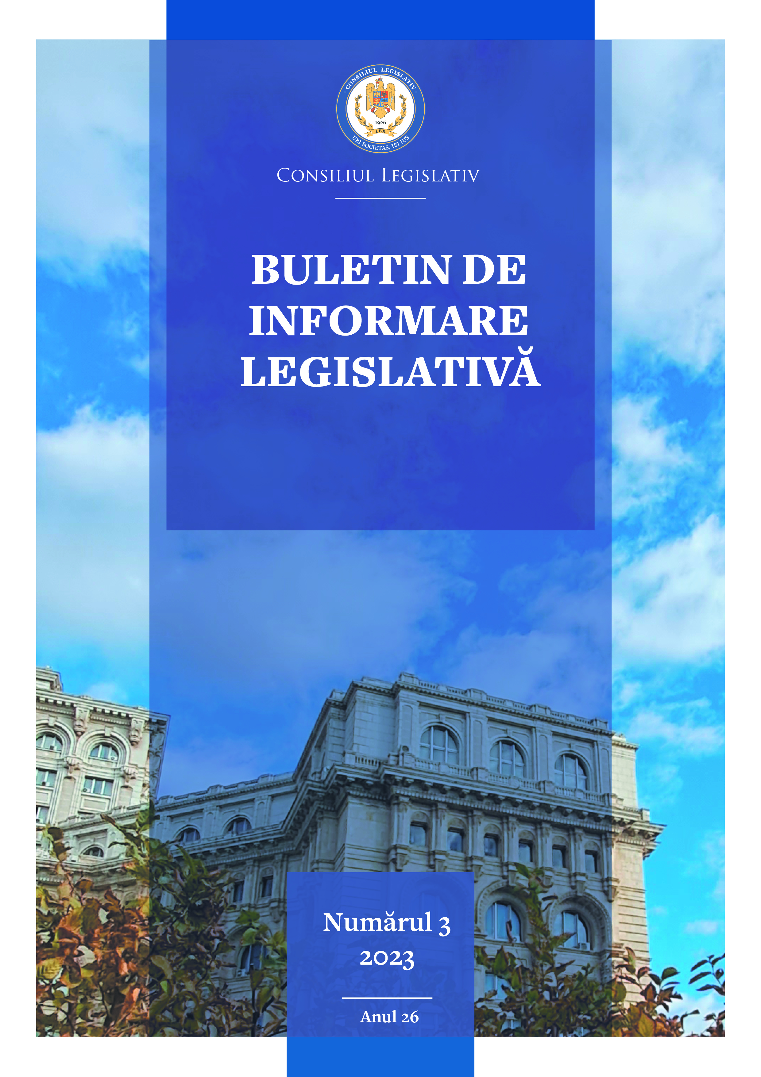 Raport asupra activității desfășurate de Consiliul Legislativ în anul 2022