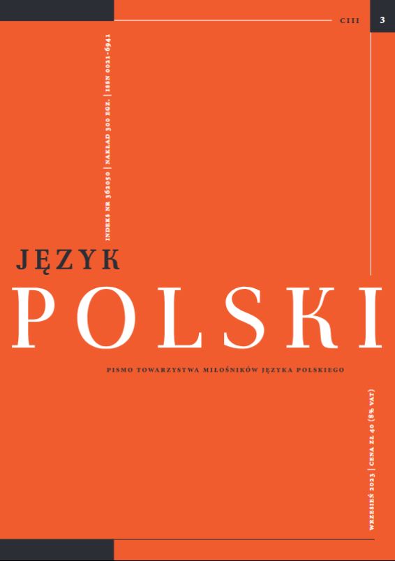 Keywords in Polish political discourse over the last 100 years Cover Image