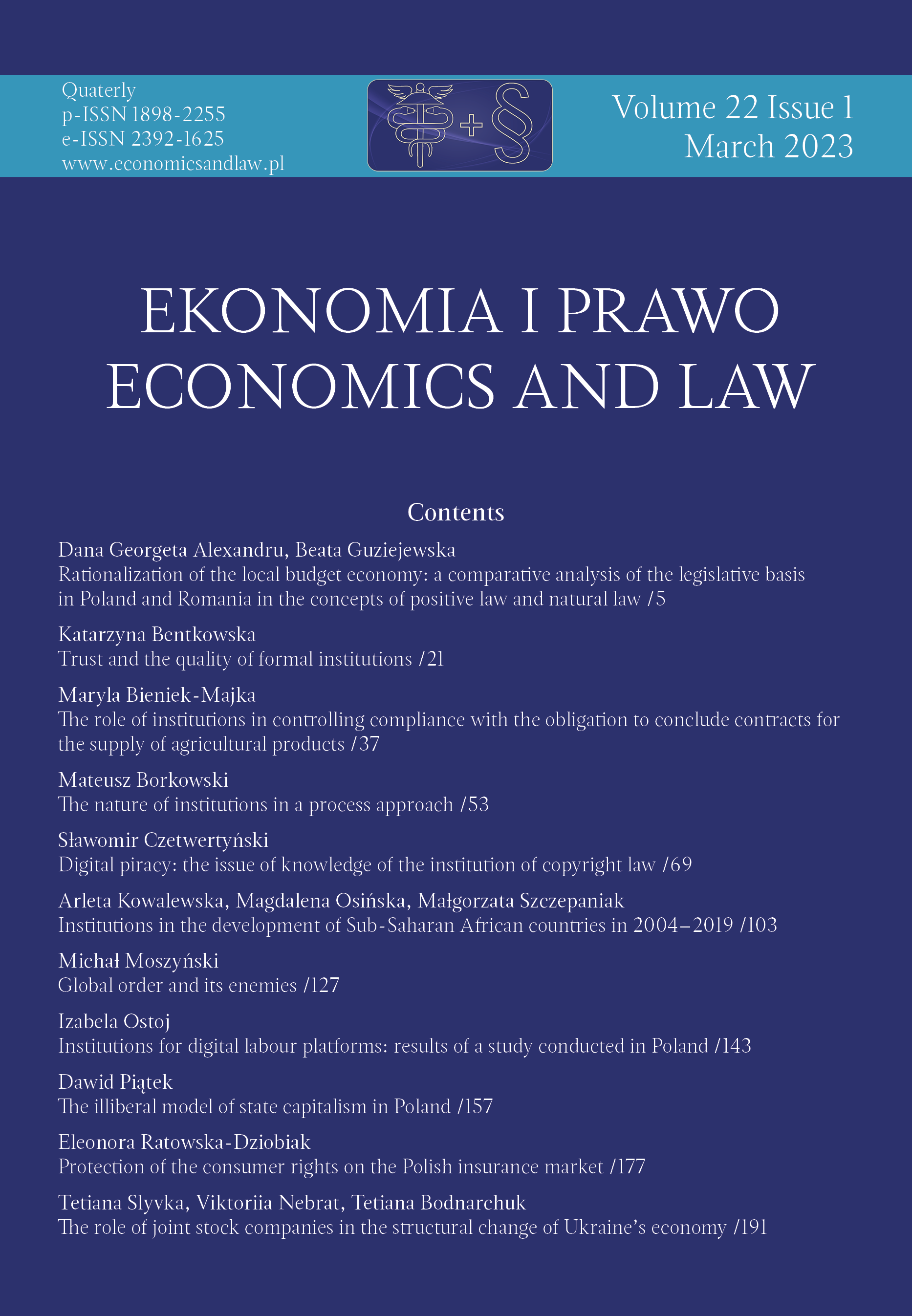 Rationalization of the local budget
economy: a comparative analysis
of the legislative basis in Poland
and Romania in the concepts of positive
law and natural law