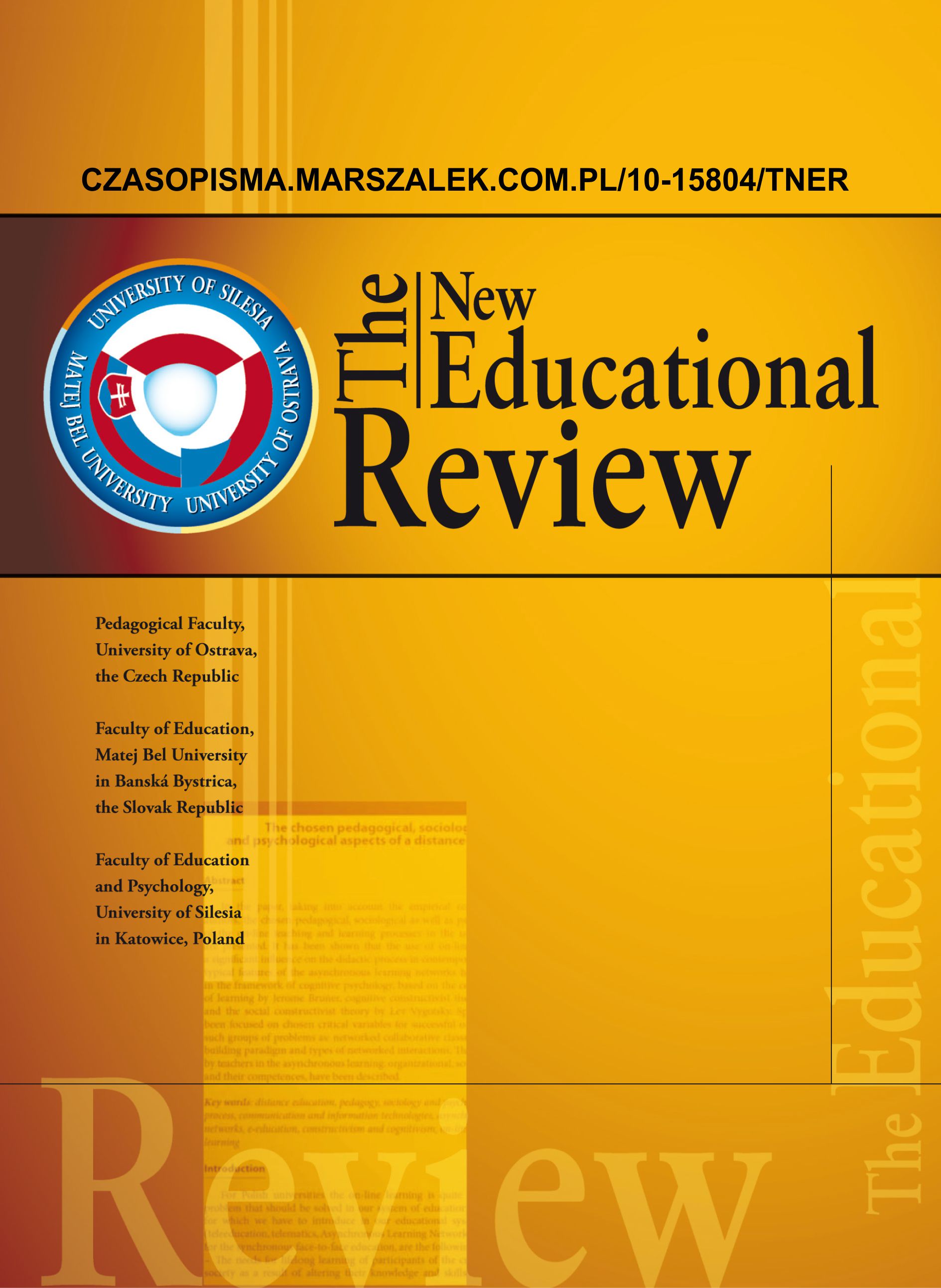 Difficulty of Professional Activities Subjectively Perceived by Slovak Primary Education Teachers Cover Image