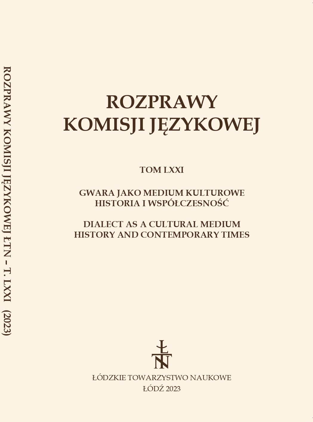 FOLK VOCABULARY AS A DERIVATIONAL BASIS OF 19TH CENTURY
SURNAMES IN PIOTRKÓW TRYBUNALSKI Cover Image