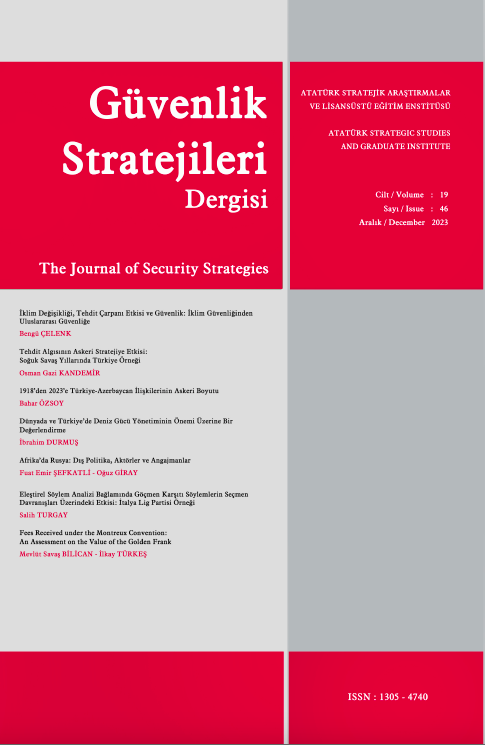 The Impact of Threat Perception on Military Strategy: The Case of Türkiye during the Cold War Era Cover Image