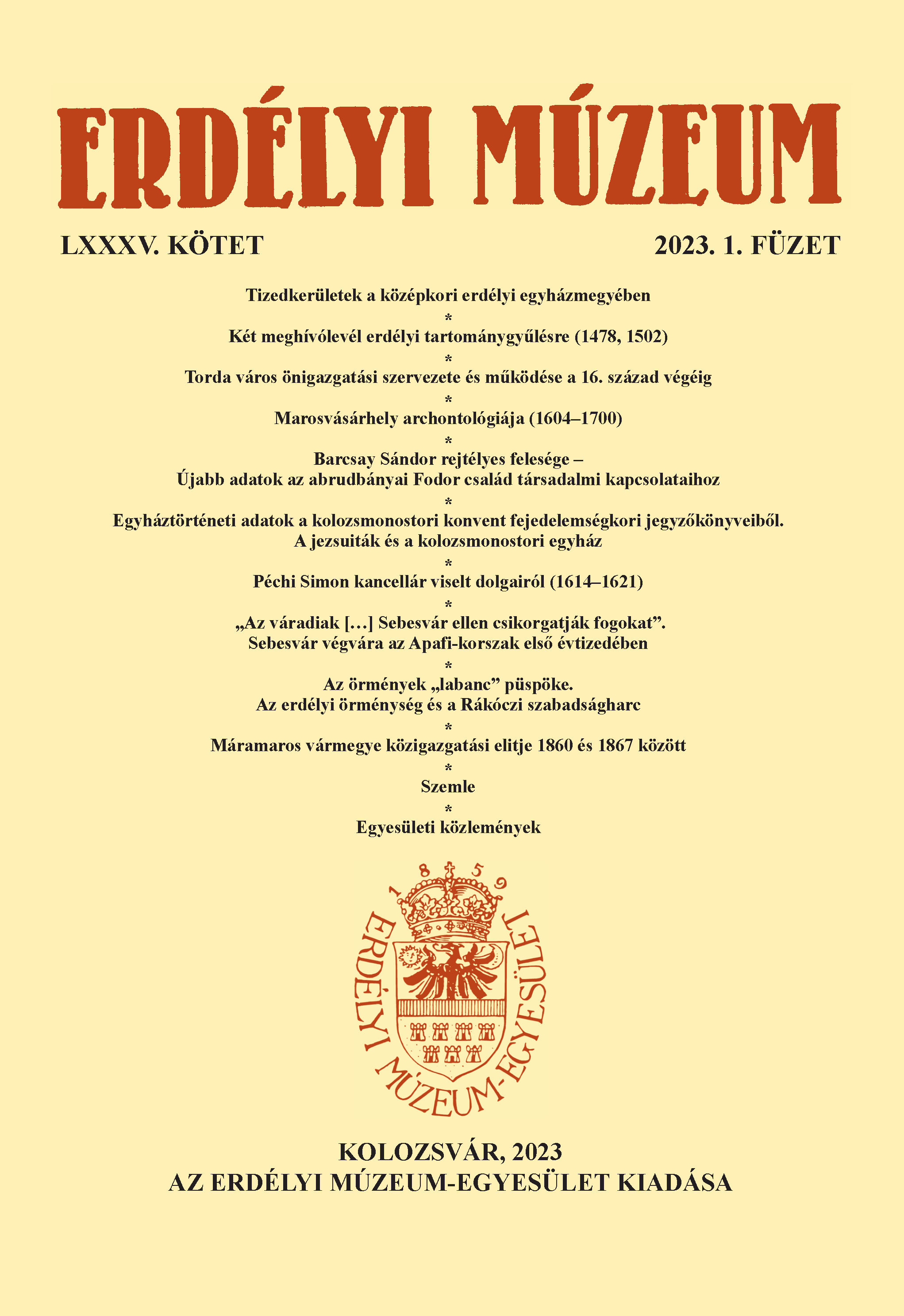 Two Unpublished Letters of Summons to the Transylvanian Provincial Assemblies (1478, 1502) Cover Image