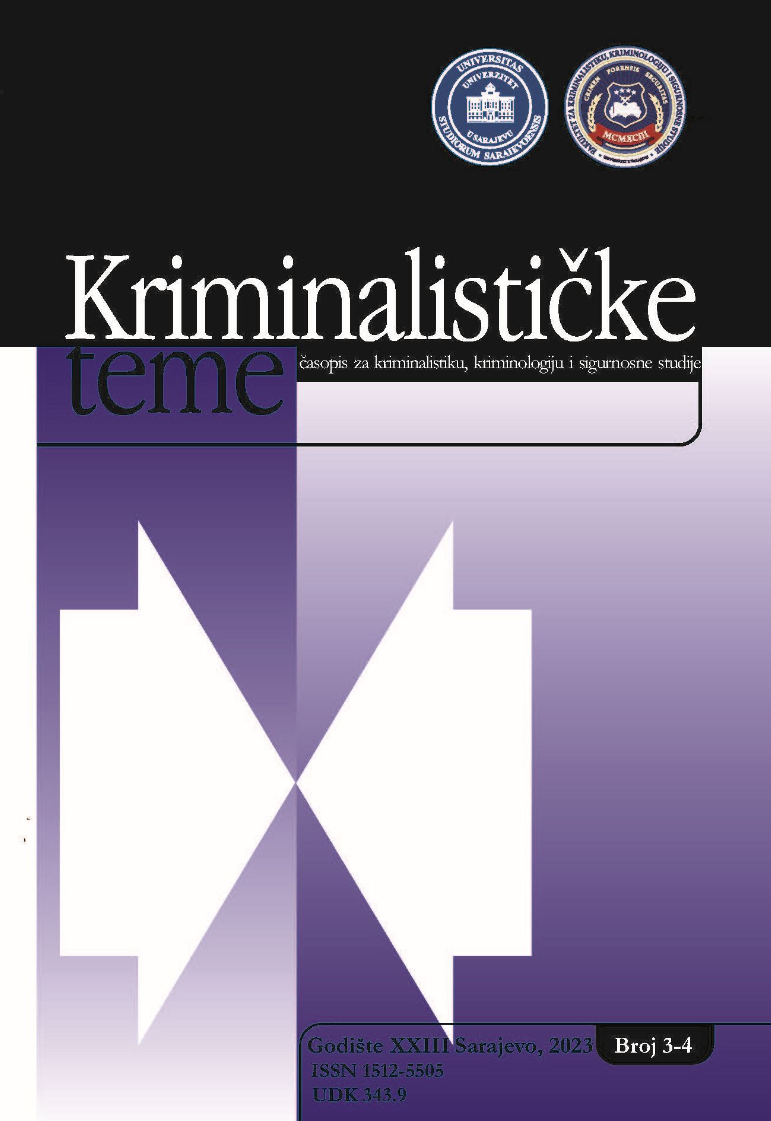 CRIMINAL OFFENCES OF RECEIVING AND GIVING BRIBE IN THE CROATIAN LAW Cover Image