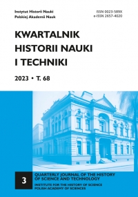 Research Activity of the History of Technology Research Unit at the Institute for the History of Science PAS in 2022 Cover Image