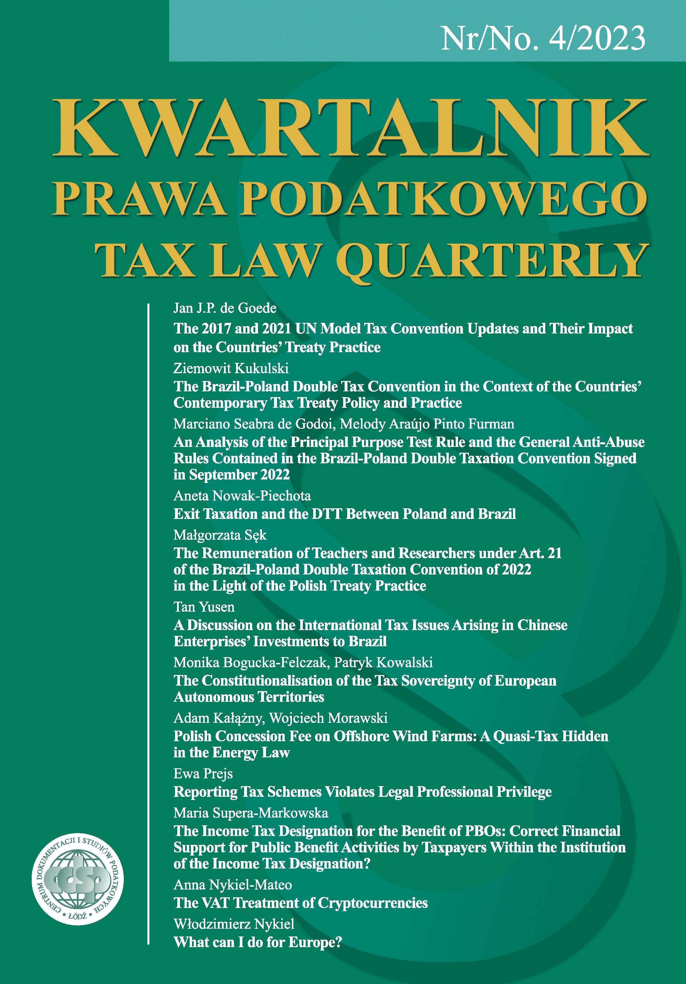 The Constitutionalisation of the Tax Sovereignty of European Autonomous Territories Cover Image