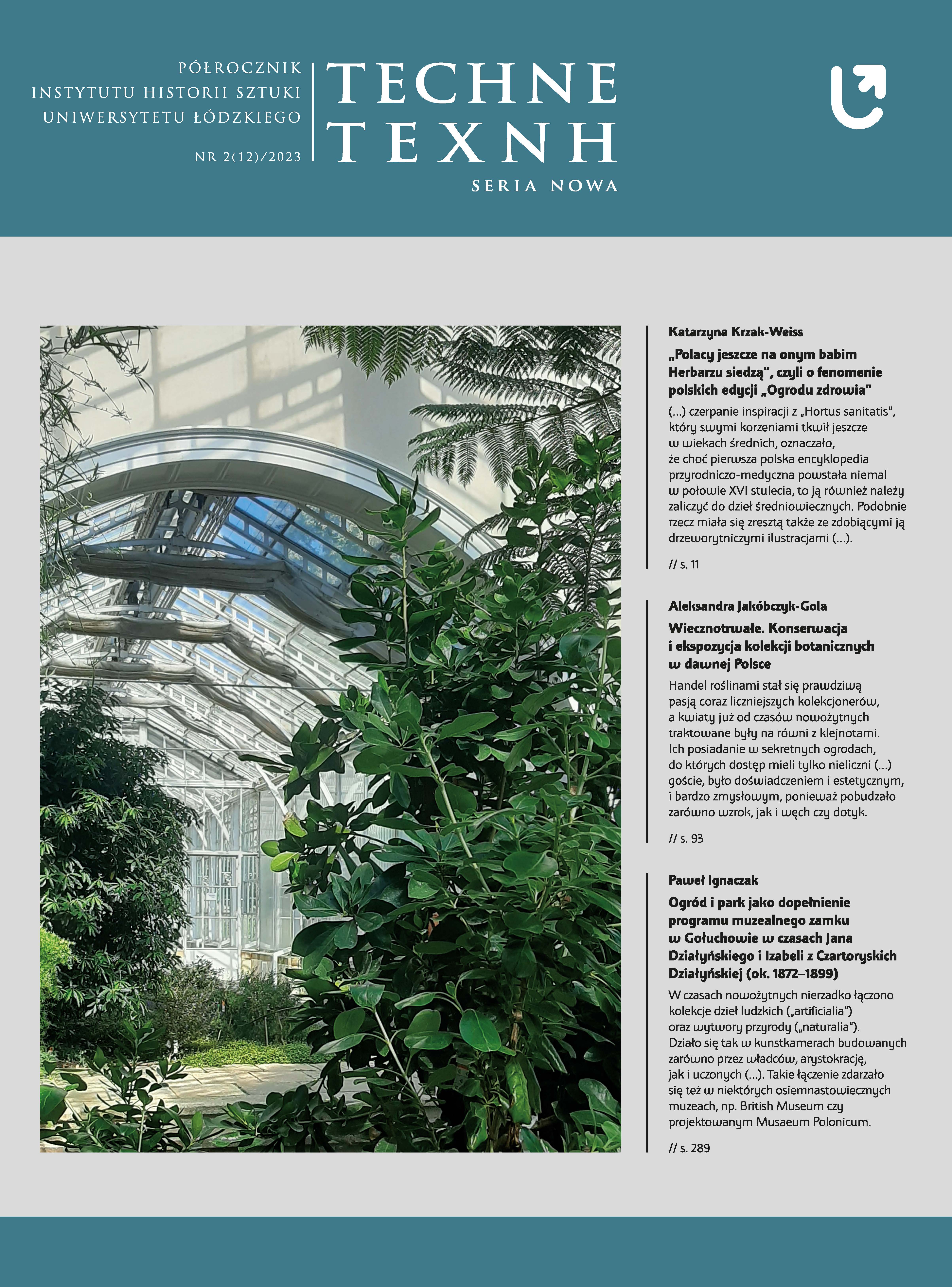 ”Gardens of the Hesperides” – 18th-century collections of orangery plants in Poland. Resource analysis Cover Image