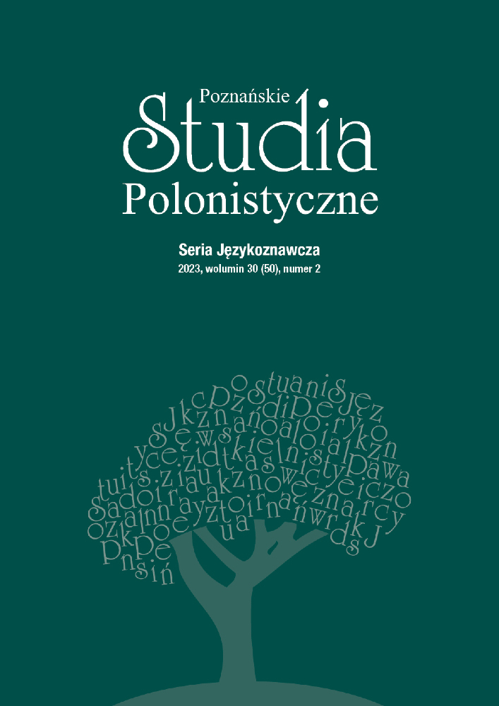 On the Usefulness of Erazm Rykaczewski’s
Słownik języka polskiego in Research
on the Territorial Diversification of Old Polish
(Preliminary Remarks) Cover Image