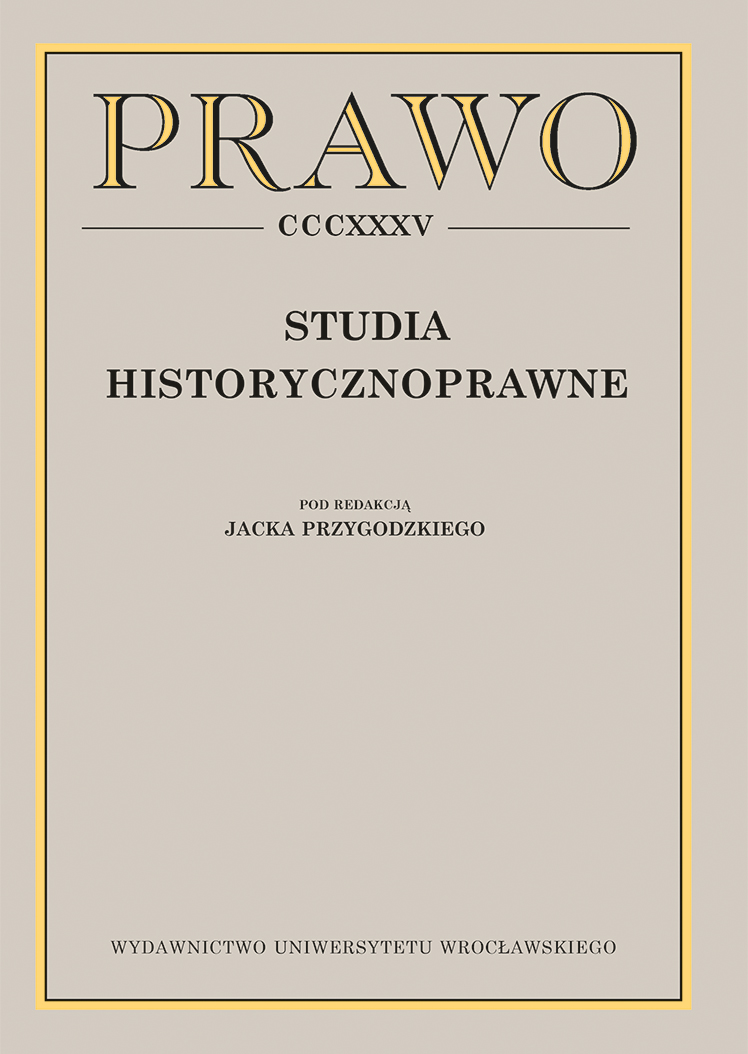The Draft Act on the Unification of Law in Poland
against the Background of Post-War Unification
Concepts Cover Image